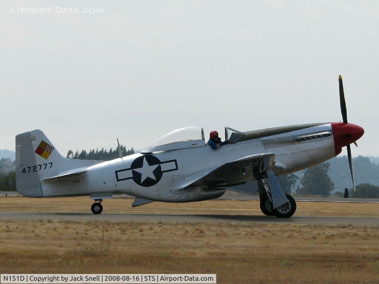N151D, 1944 North American P-51D Mustang C/N 44-72777, 2008 Wings Over Wine Country Air Show