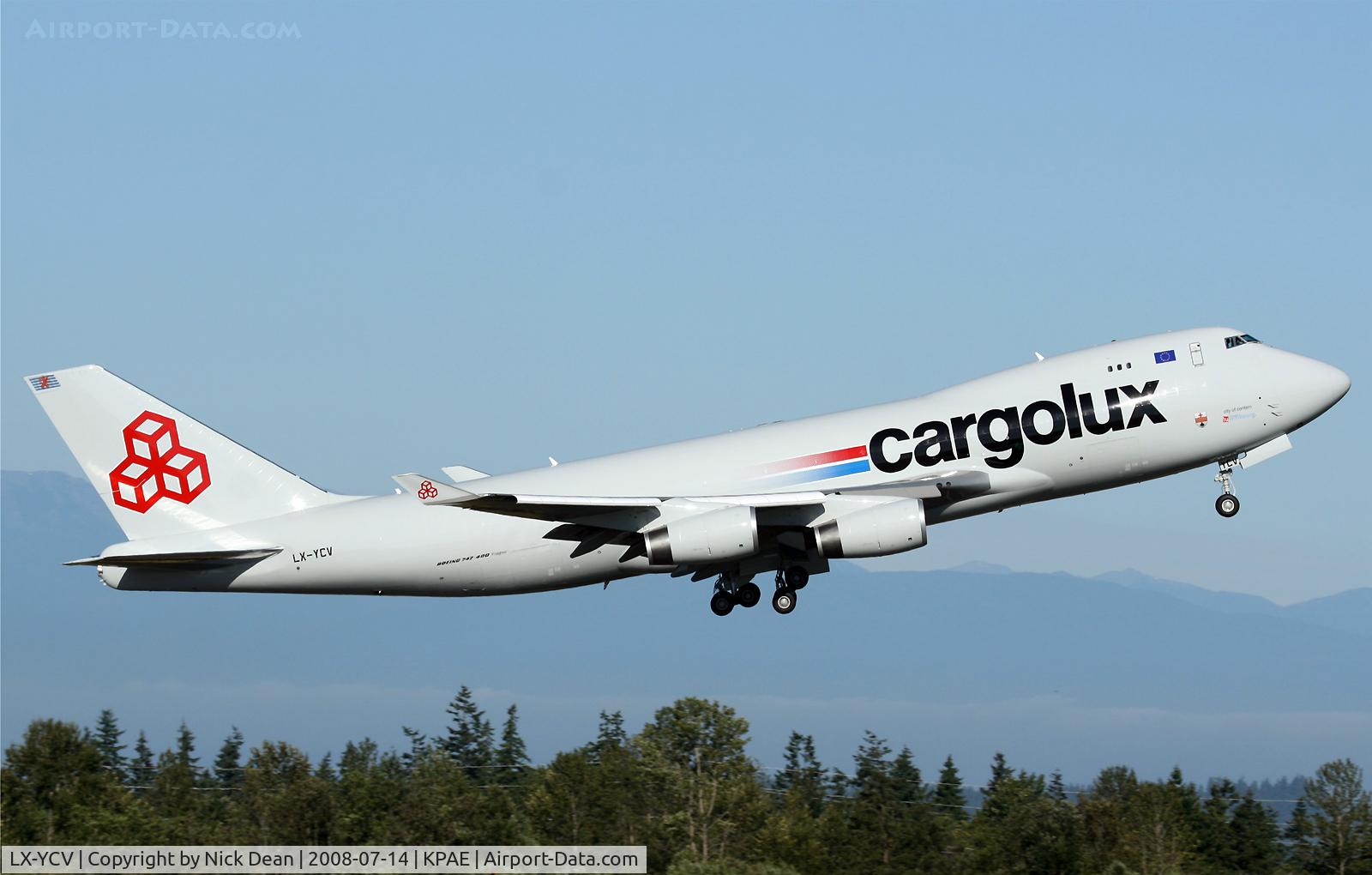 LX-YCV, 2008 Boeing 747-4R7F/SCD C/N 35805/1407, Test flight Boeing 551