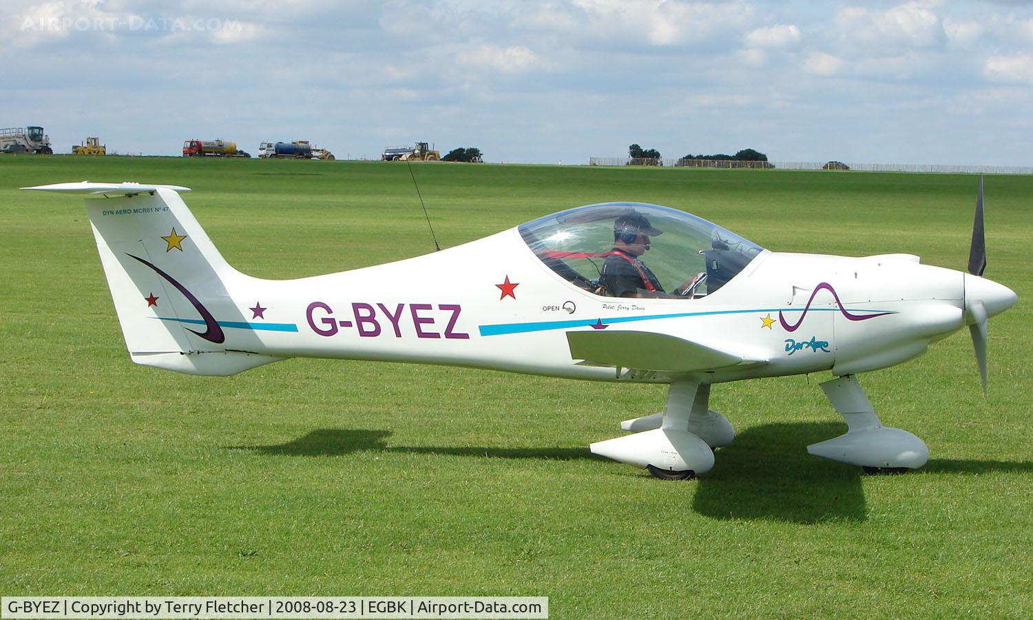 G-BYEZ, 1999 Dyn'Aero MCR-01 UL C/N PFA 301-13185, Visitor to Sywell on 2008 Ragwing Fly-in day
