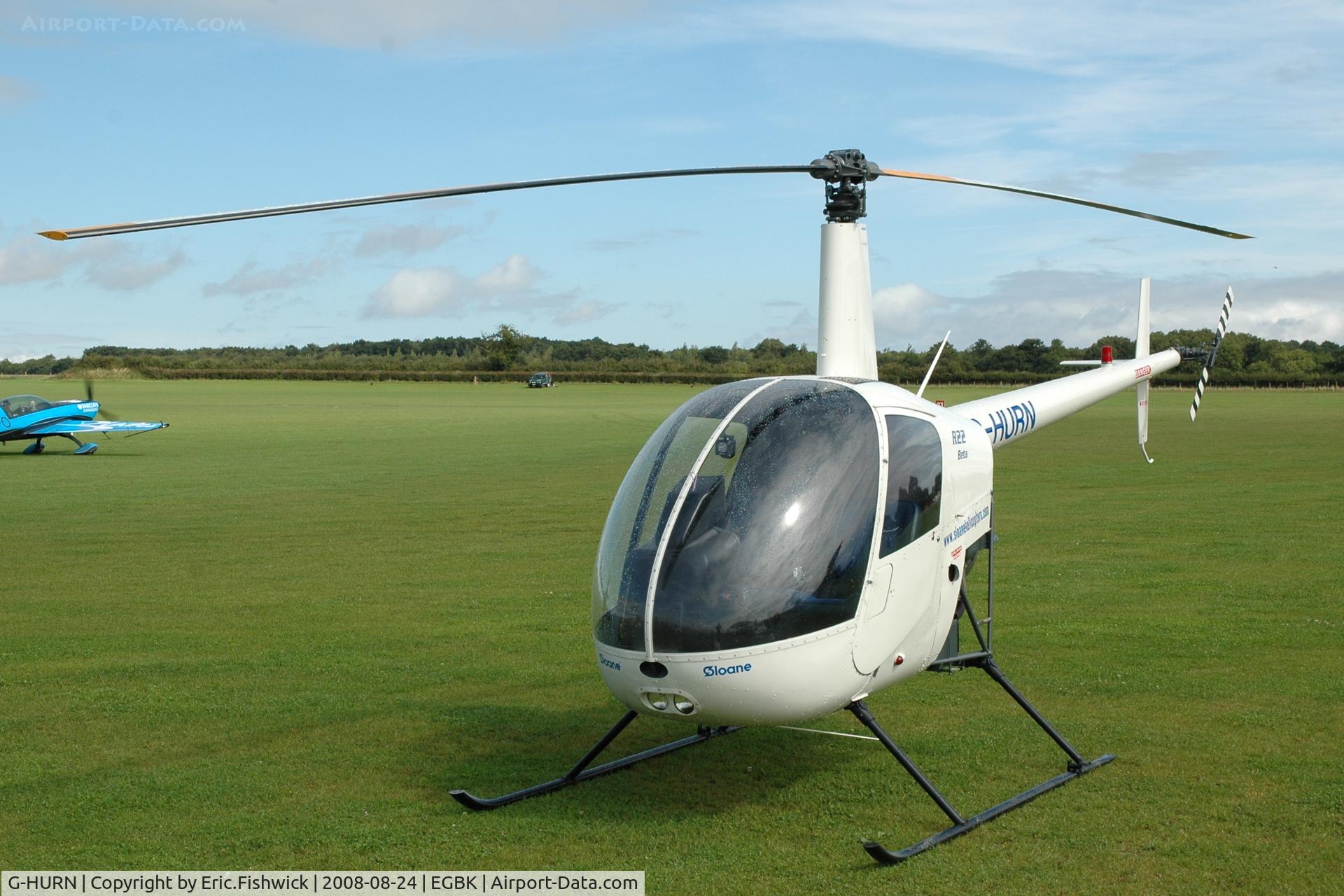 G-HURN, 1990 Robinson R22 Beta C/N 1441, 3. G-HURN at Sywell Airshow 24 Aug 2008