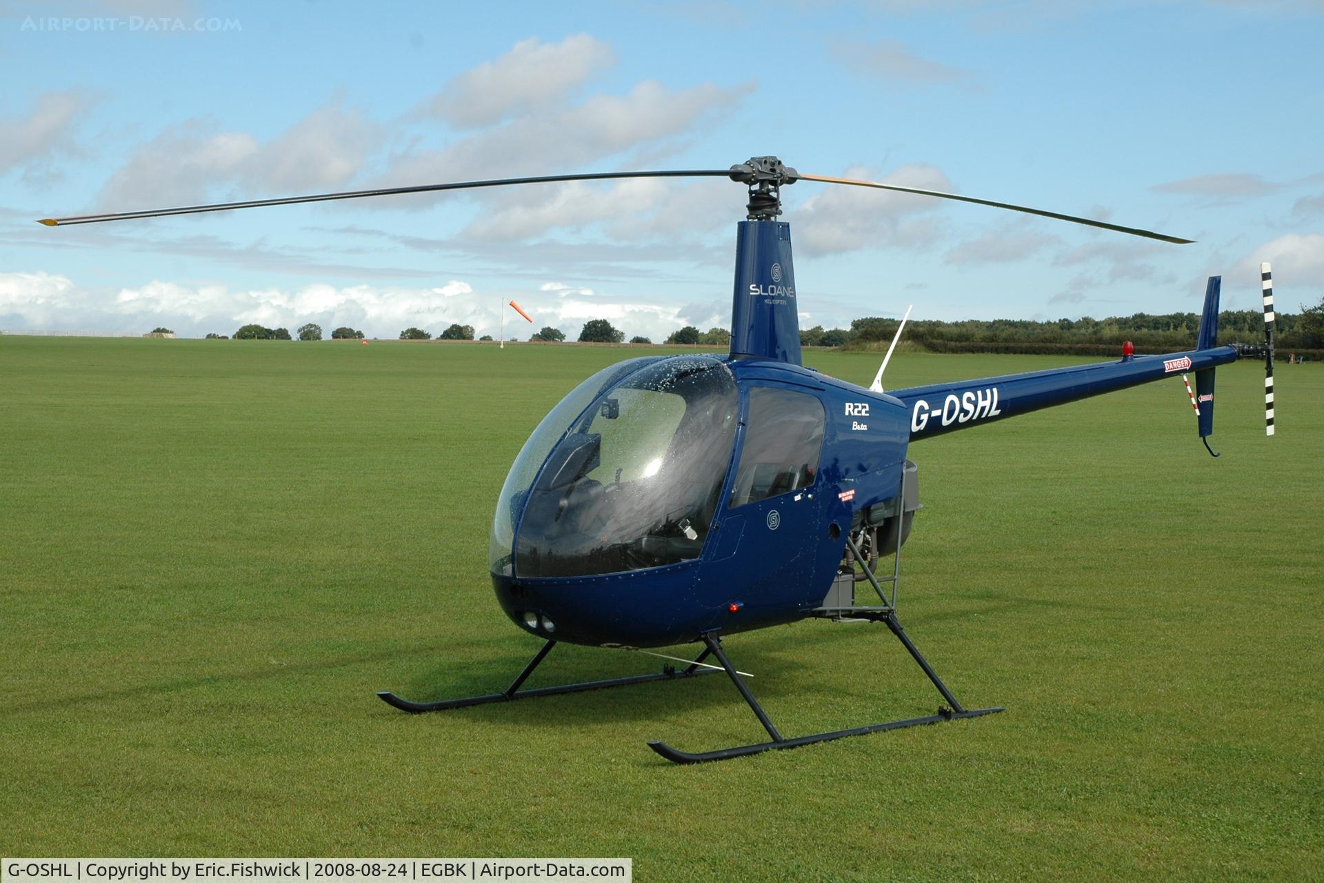 G-OSHL, 1989 Robinson R22 Beta C/N 1000, 3. G-OSHL at Sywell Airshow 24 Aug 2008