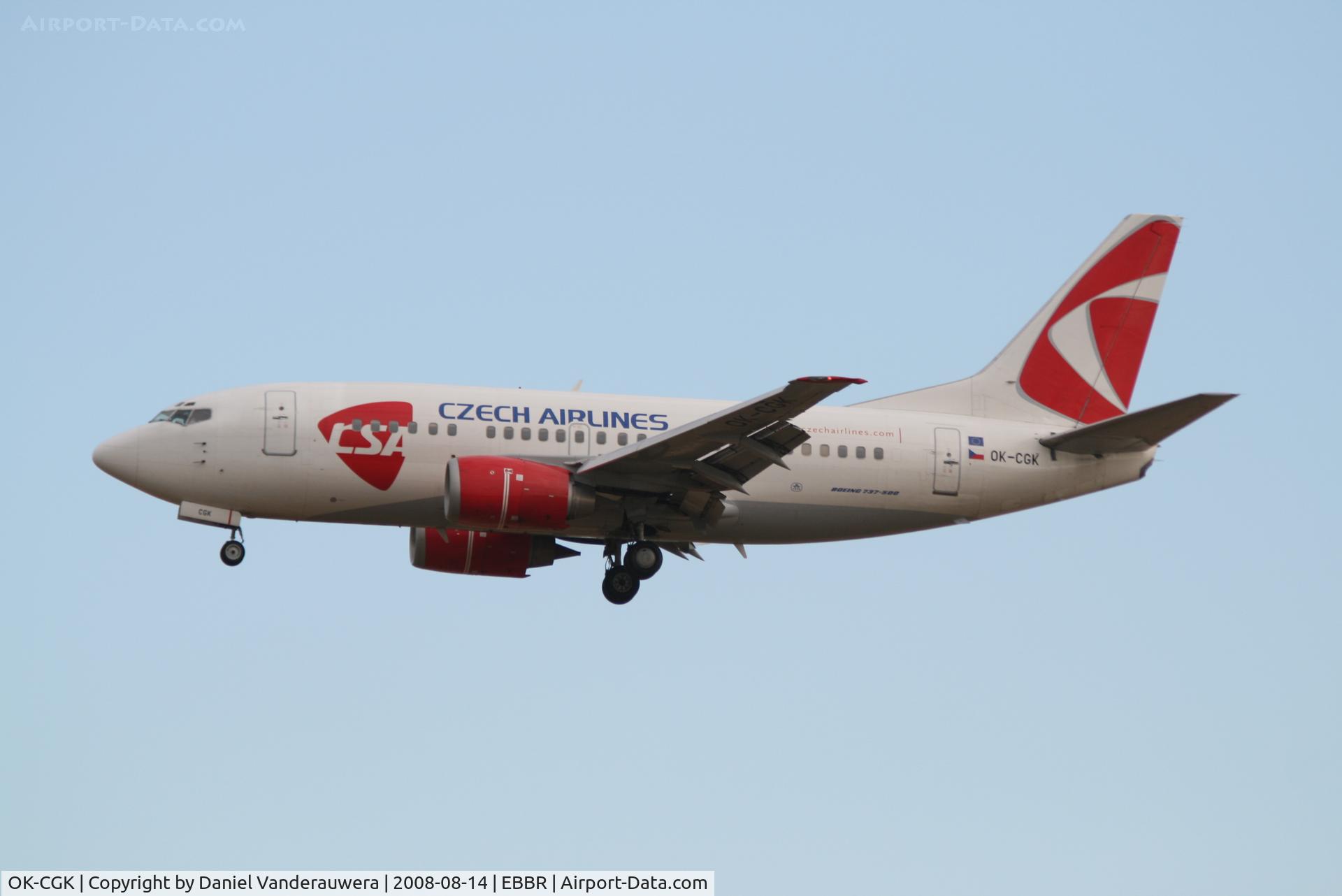 OK-CGK, 1997 Boeing 737-55S C/N 28471, arrival of flight OK630 to rwy 25L