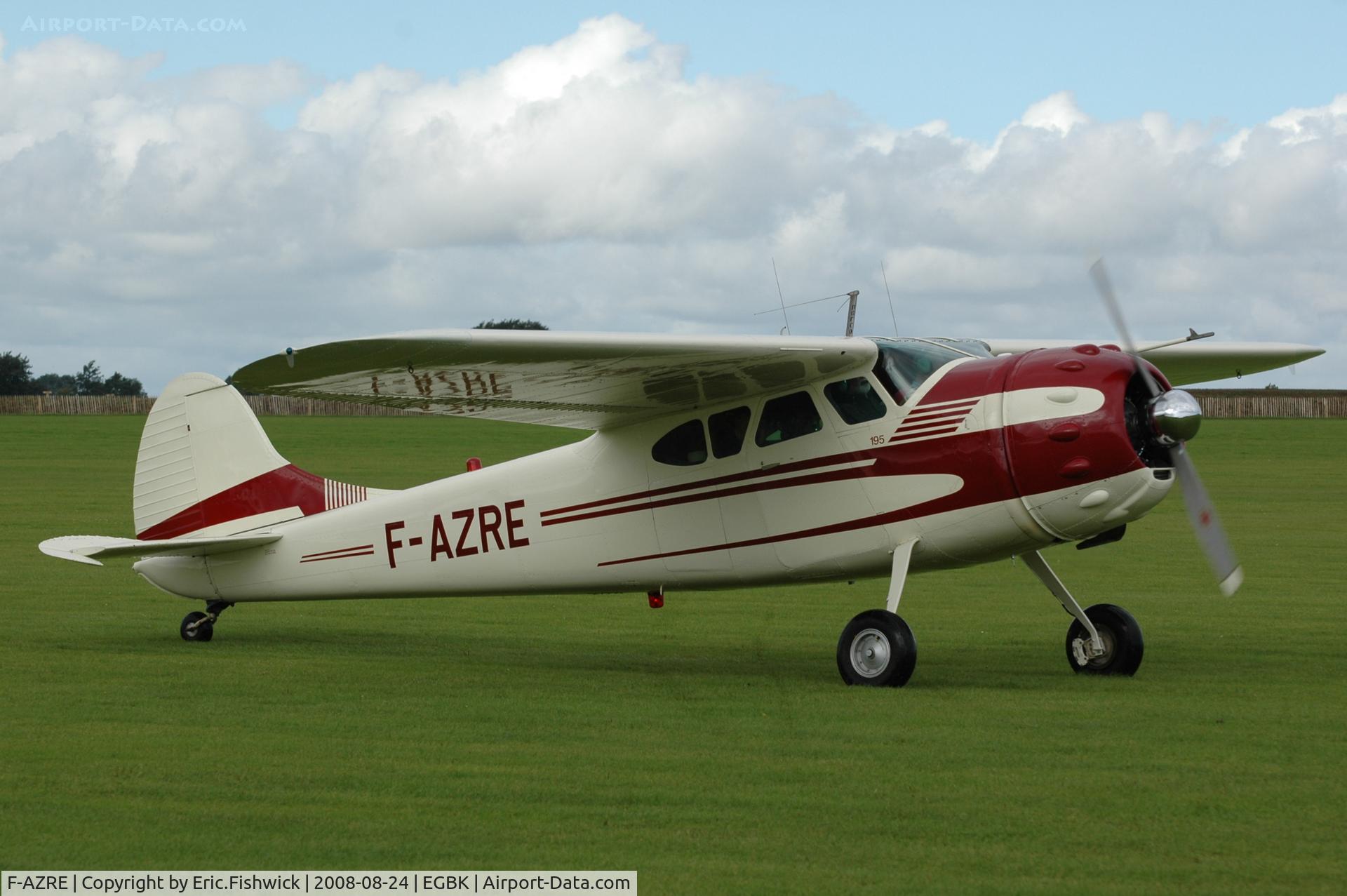 F-AZRE, 1952 Cessna 190B C/N 16046, 3. F-AZRE Cessna 195B at Sywell Airshow 24 Aug 2008