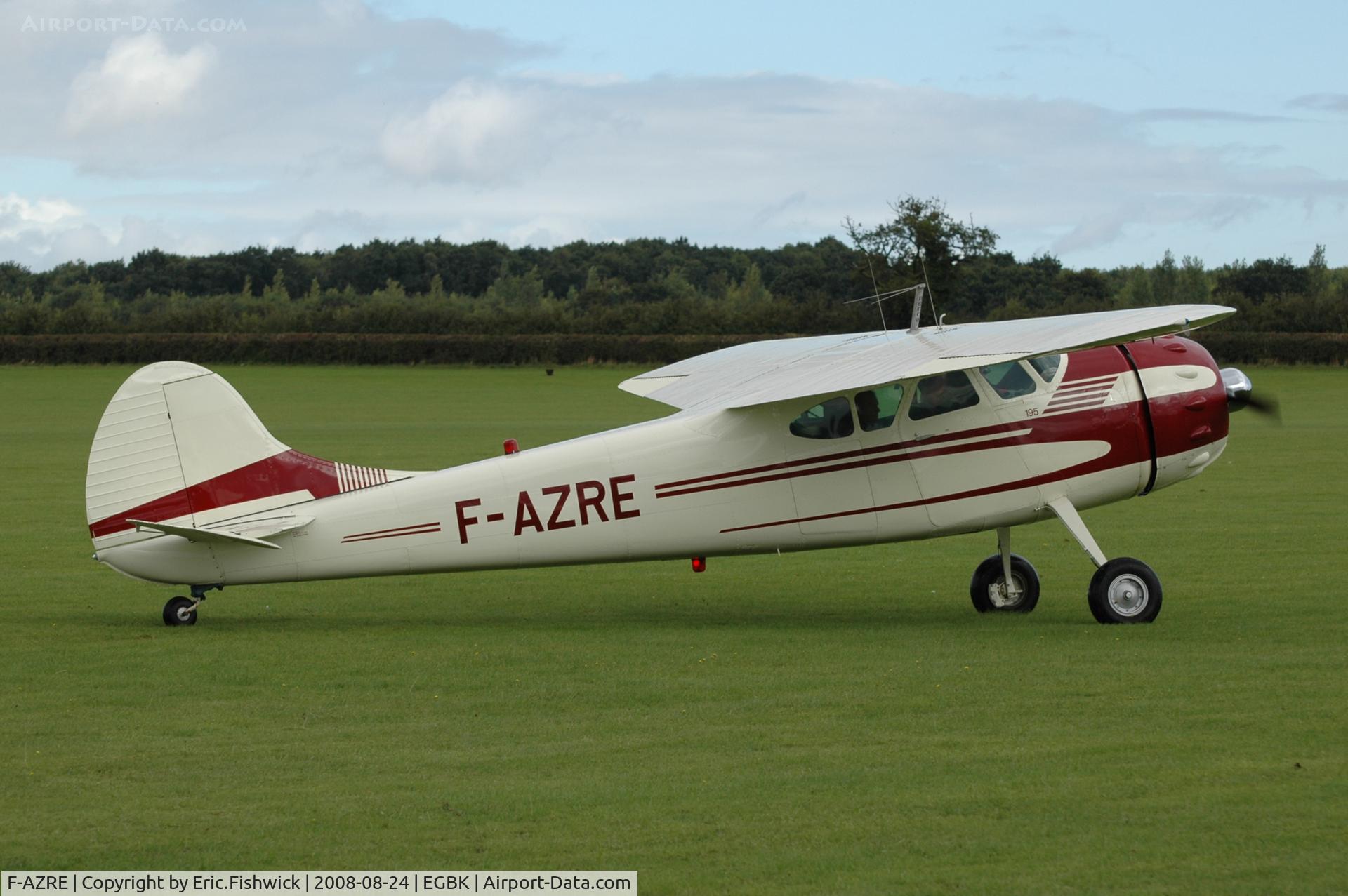 F-AZRE, 1952 Cessna 190B C/N 16046, 2. F-AZRE Cessna 195B at Sywell Airshow 24 Aug 2008