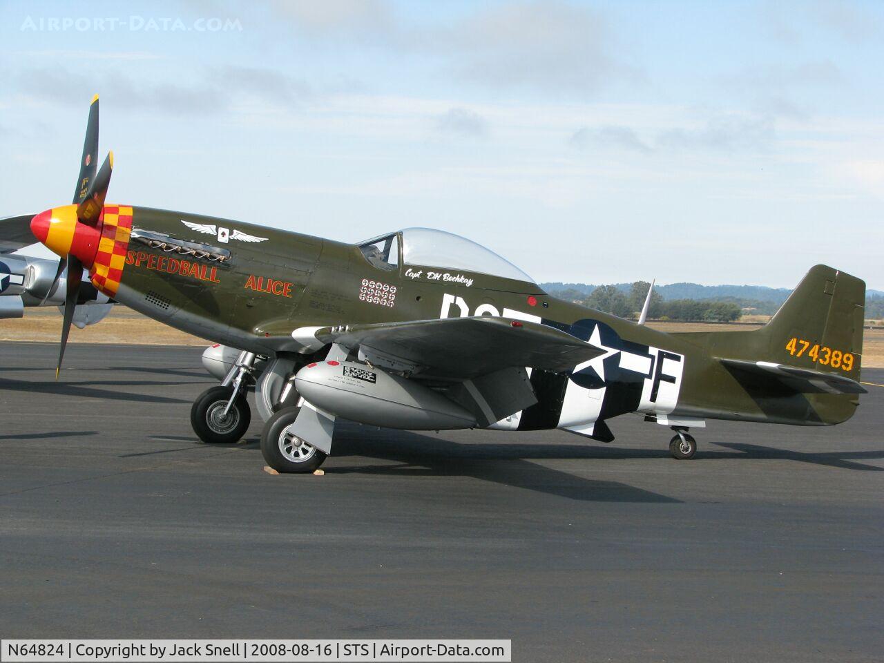 N64824, 1944 North American P-51D-30NA Mustang C/N 122-4929, 2008 Wings Over Wine Country Air Show