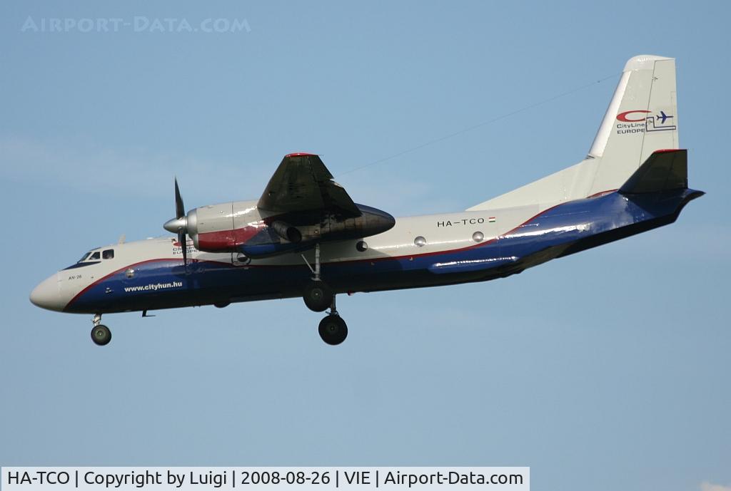 HA-TCO, 1974 Antonov An-26B C/N 47302208, City Line Europe