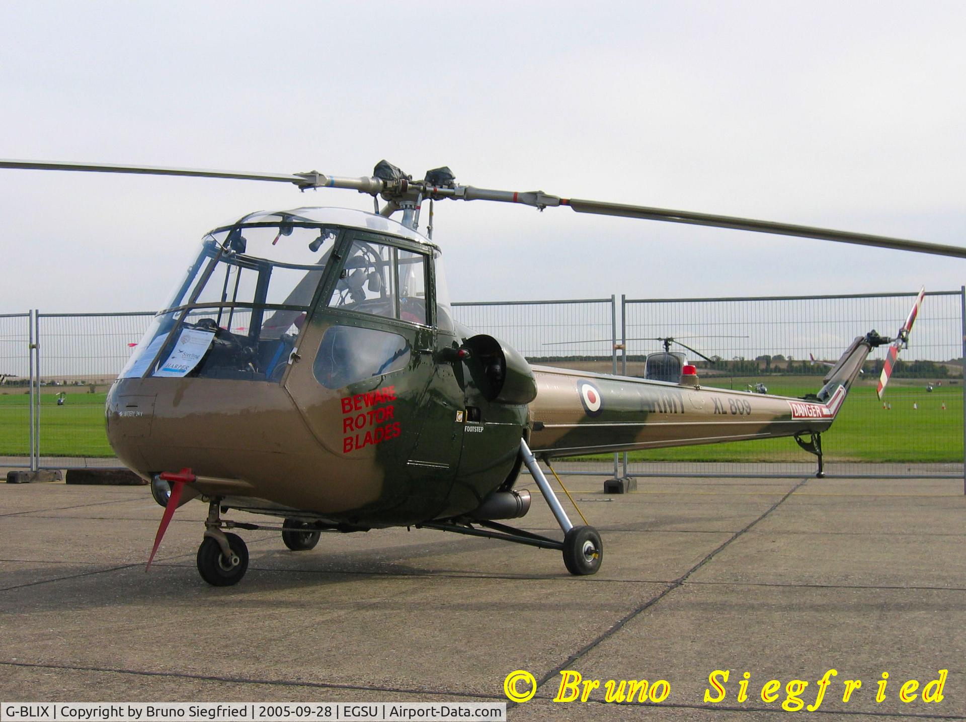G-BLIX, 1958 Saunders-Roe Skeeter AOP.12 C/N S2/5094, Duxford Helitech
