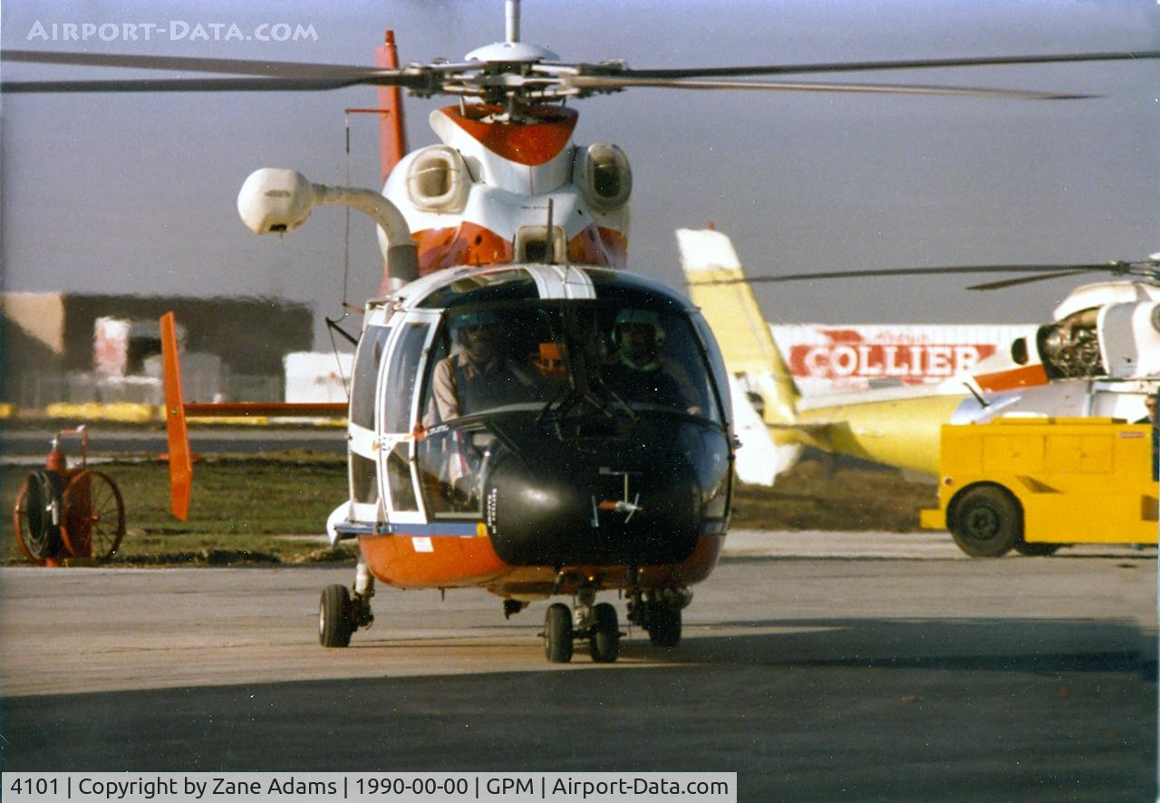 4101, 1980 Aérospatiale HH-65A Dolphin C/N 6002, Aerospatiale Dolphin used for USCG trials. At Grand Prairie, Aerospatiale Factory