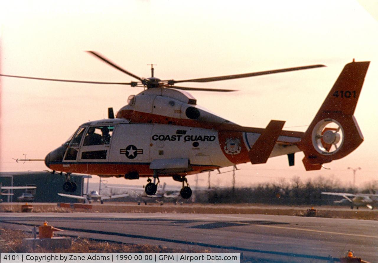 4101, 1980 Aérospatiale HH-65A Dolphin C/N 6002, Aerospatiale Dolphin used for USCG trials. At Grand Prairie, Aerospatiale Factory