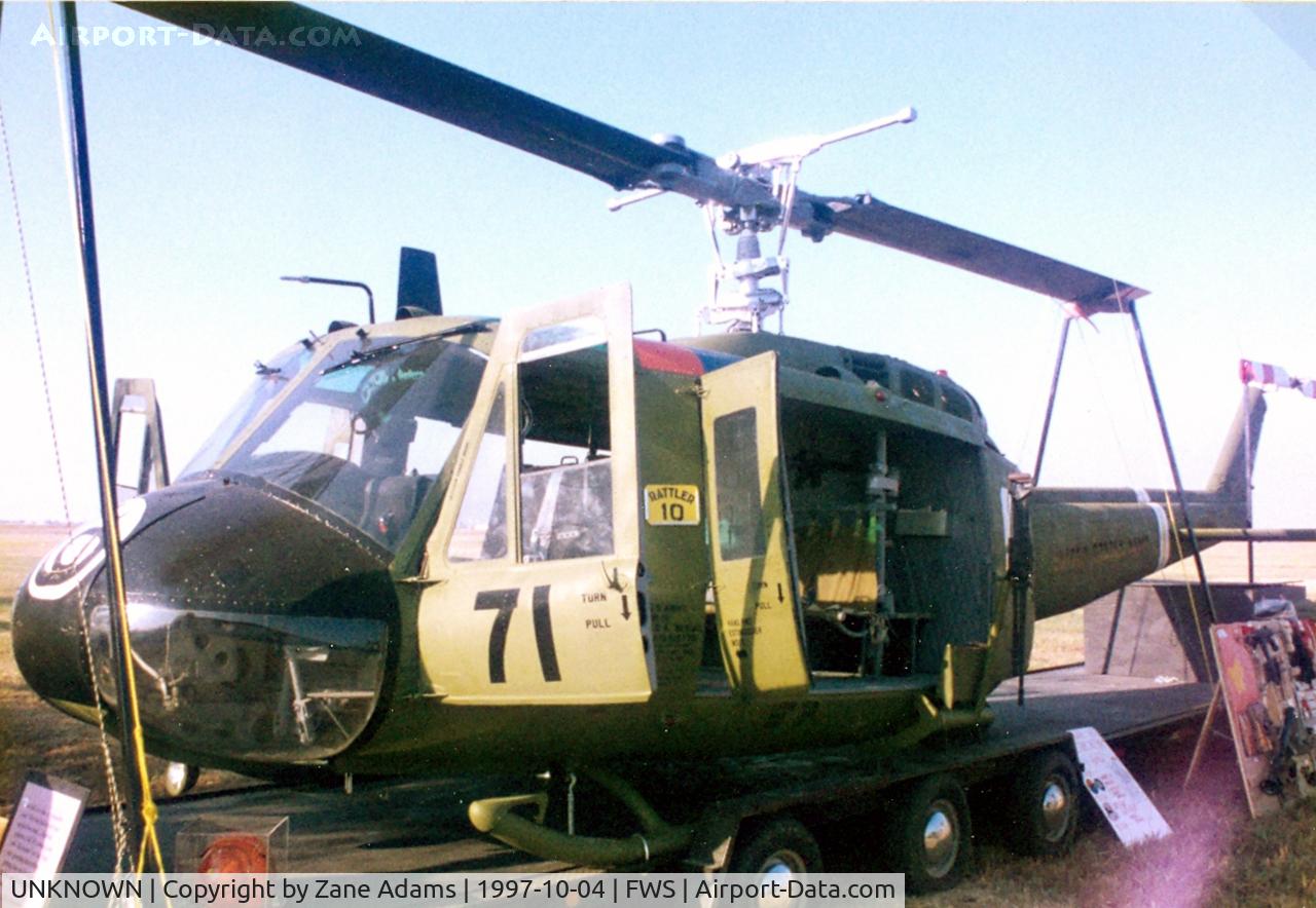 UNKNOWN, , UH-1H Vietnam helicopter traveling display.