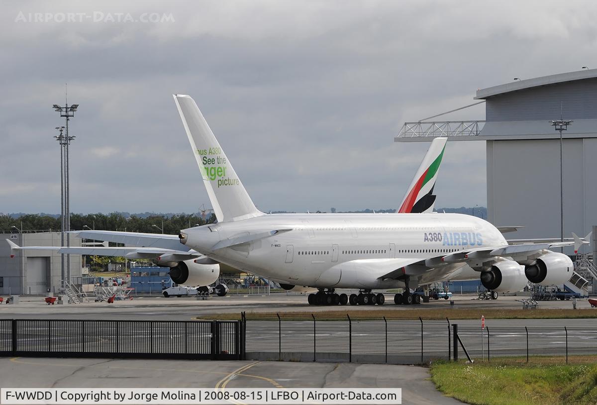 F-WWDD, 2005 Airbus A380-861 C/N 004, Parked on platform A380 sector.
