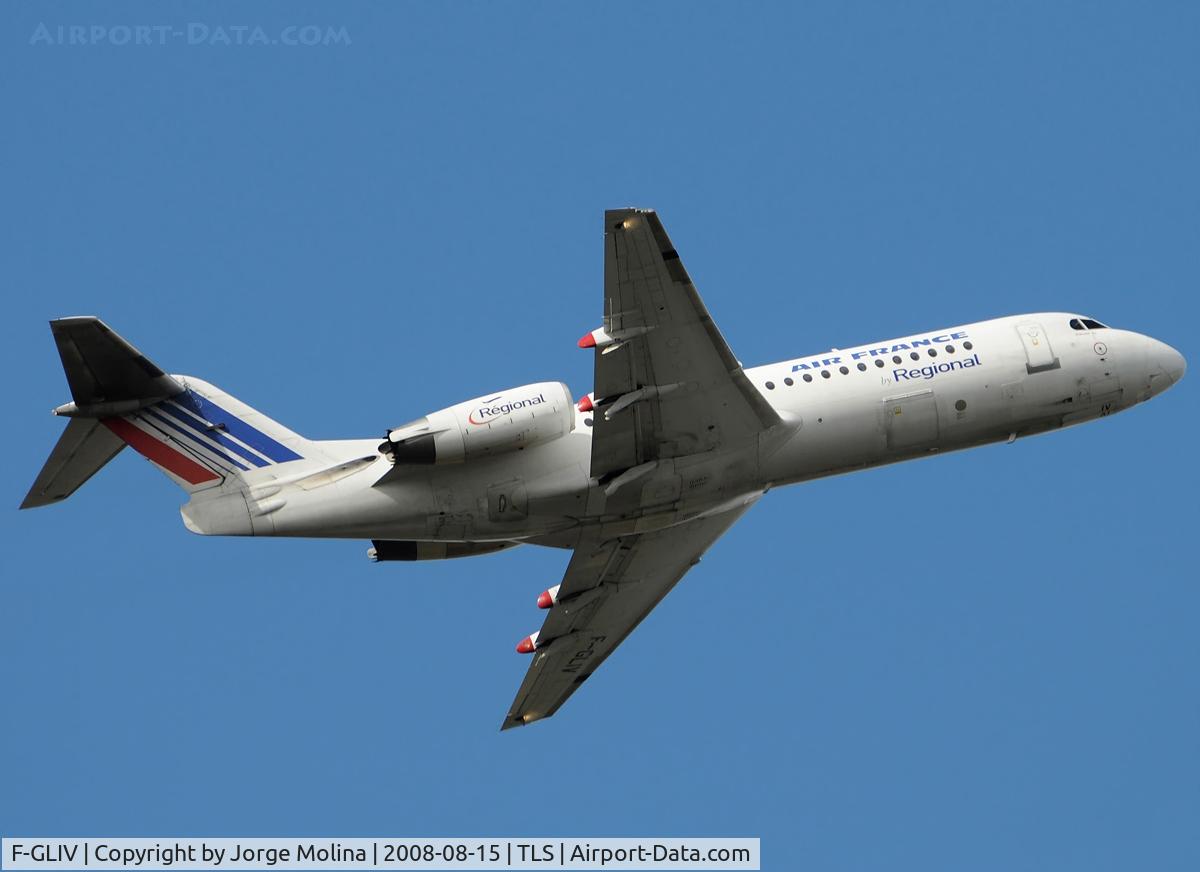F-GLIV, 1995 Fokker 70 (F-28-0070) C/N 11556, Taking off RWY 32L.