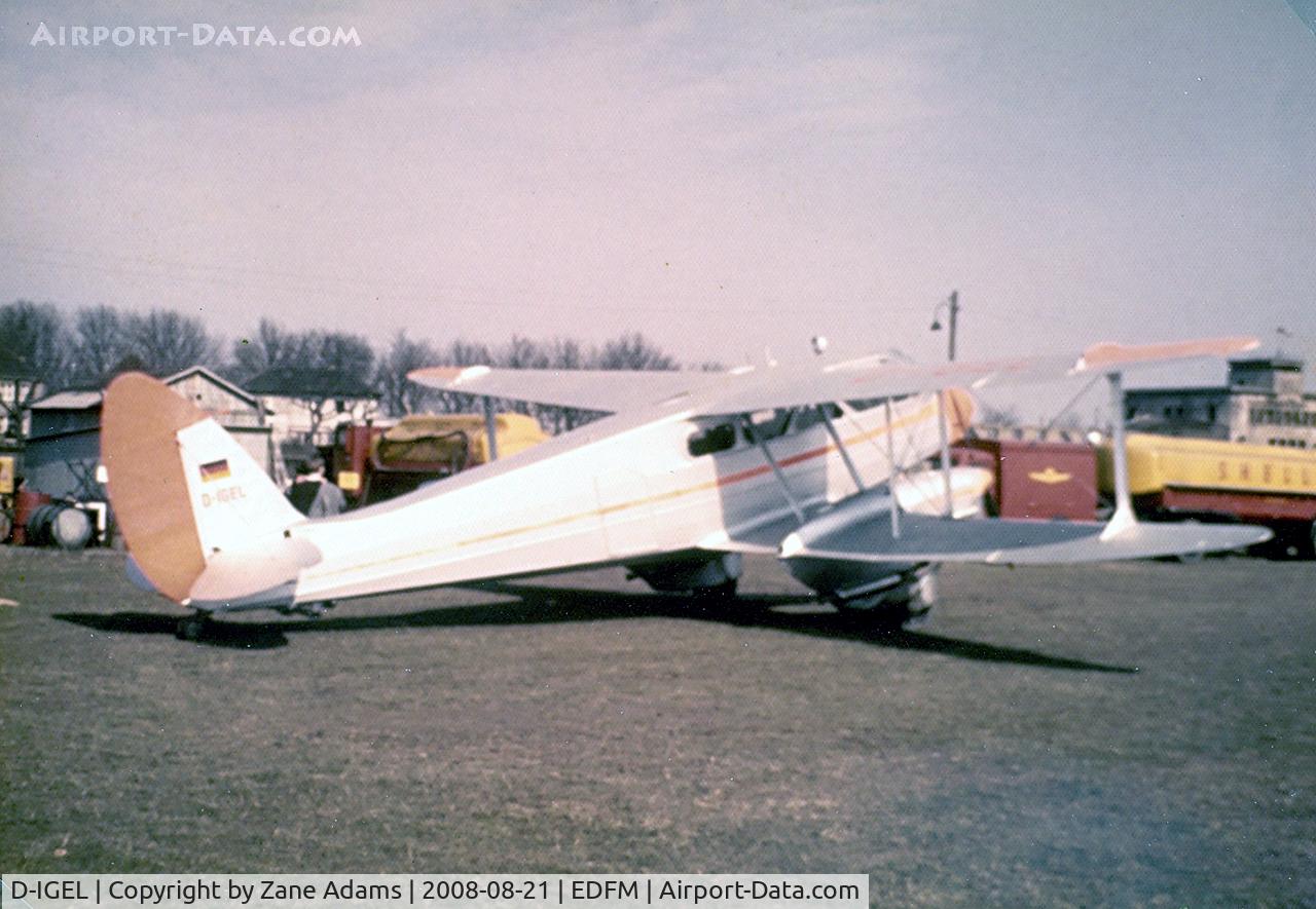 D-IGEL, De Havilland DH-89A Dragon Rapide C/N 6347, At Nueostheim, Germany @ 1961
