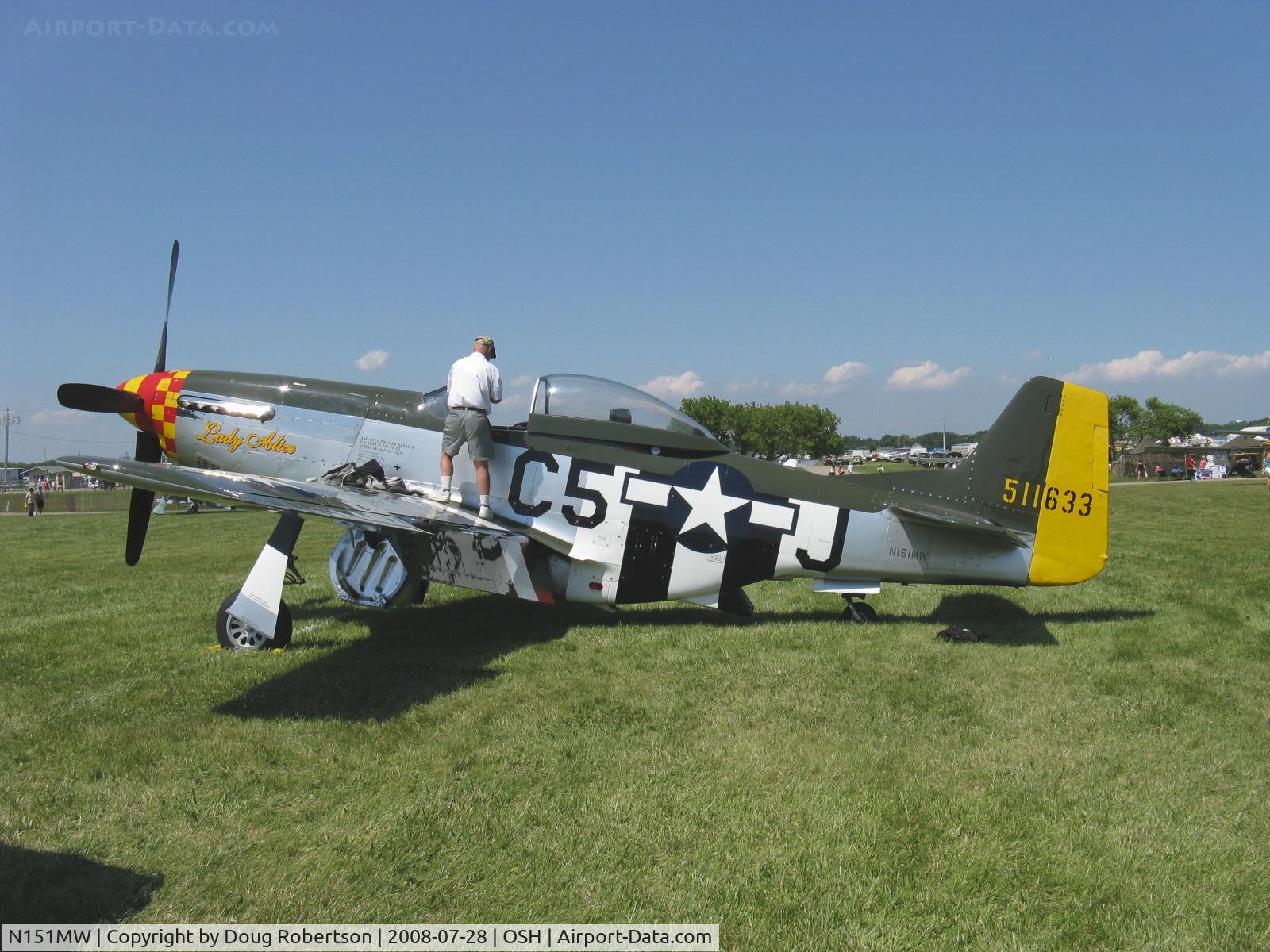 N151MW, 1945 North American P-51D Mustang C/N 124-48386, 1945 North American/Aero Classics P-51D MUSTANG 'Lady Alice', Packard Liberty V-1650-1, Limited class