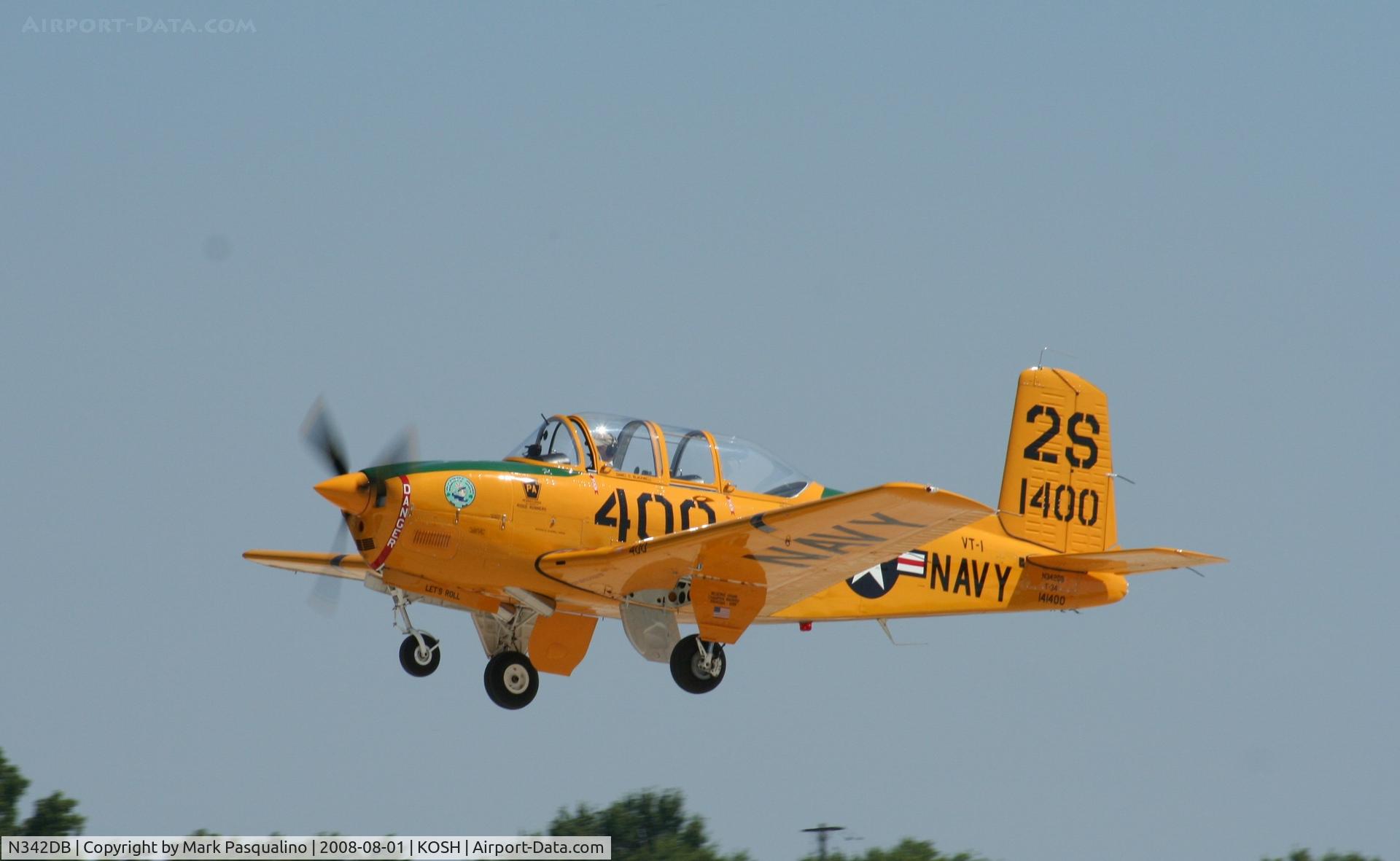 N342DB, 1999 Beech T-34A Mentor Mentor C/N G-107, Beech T-34A