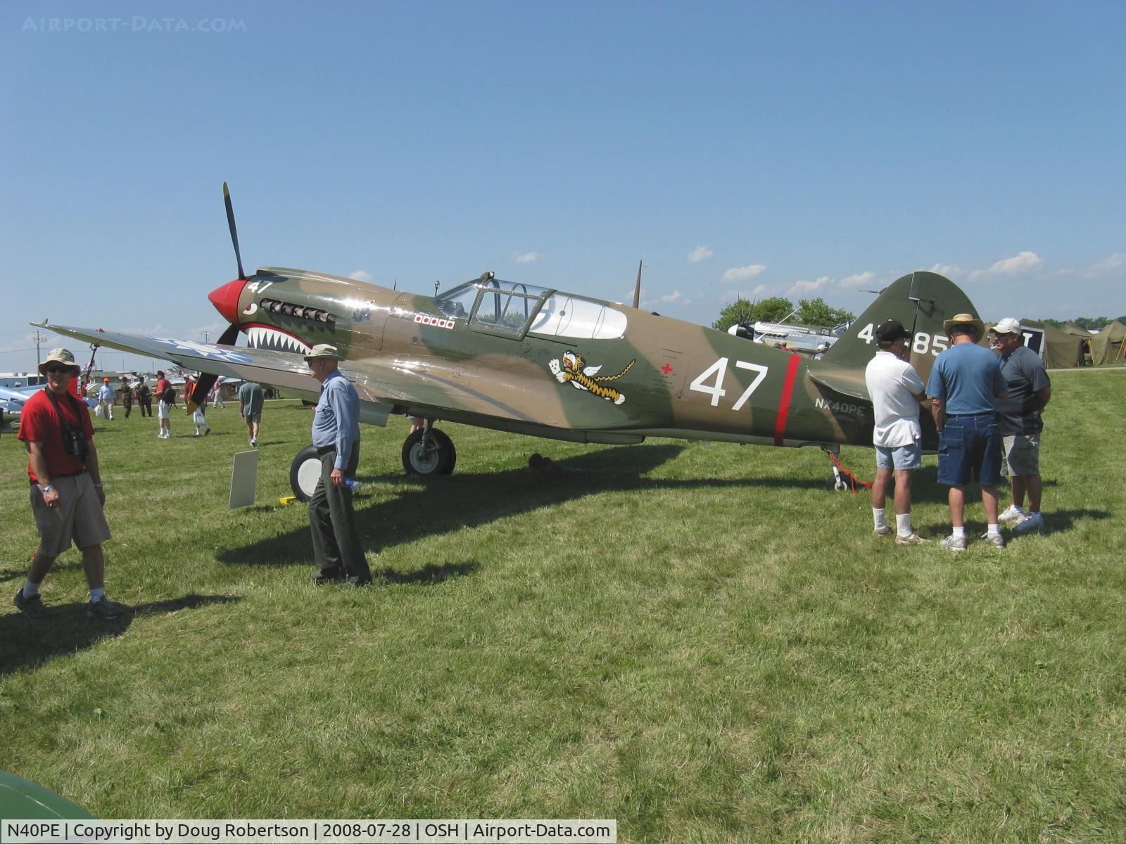 N40PE, 1942 Curtiss P-40E C/N AK905, 1942 Curtiss-Wright P-40E WARHAWK, Allison V-1710 1,360 Hp