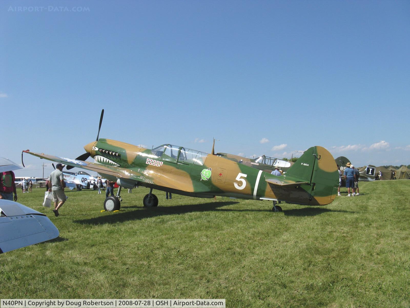 N40PN, 1944 Curtiss P-40N Warhawk C/N 33109, 1944 Curtiss-Wright P-40N WARHAWK, Allison V-1710-81 1,360 Hp, Limited class