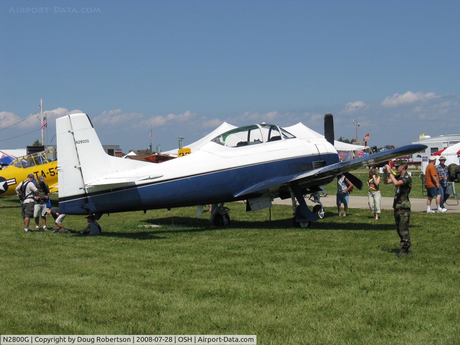 N2800G, 1951 North American T-28A Trojan C/N 174-222, 1951 North American T-28A TROJAN, Wright R-1820 Cyclone 1,425 Hp big upgrade, Restricted class