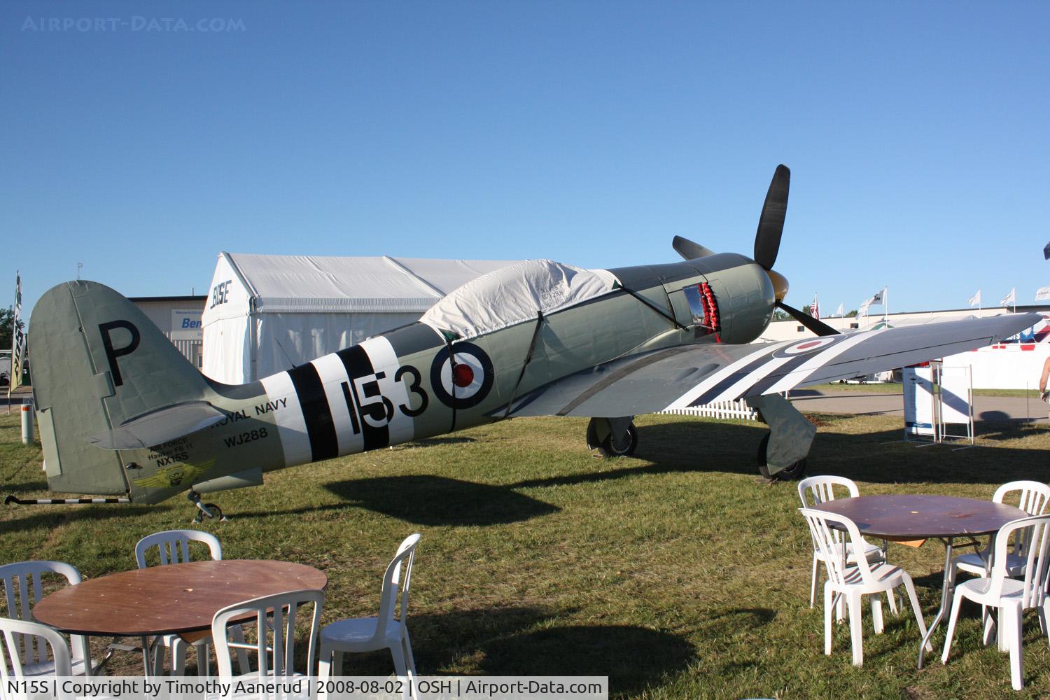 N15S, 1953 Hawker Sea Fury FB.11 C/N 41H/696792, EAA AirVenture 2008, a great meal time conversation starter...