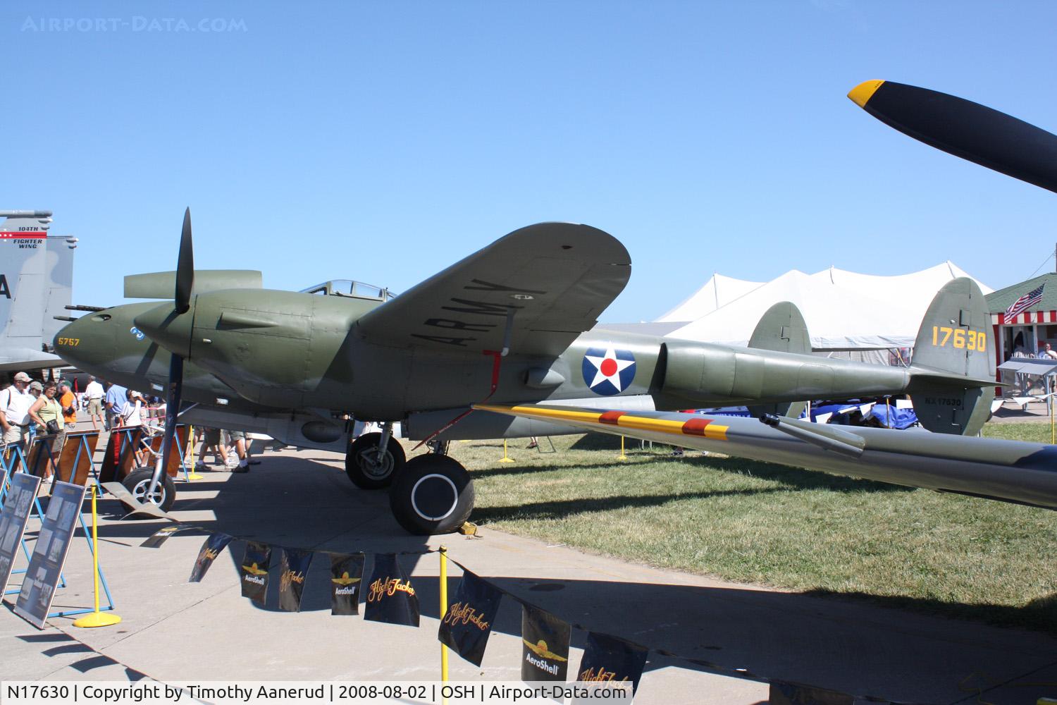 N17630, 1941 Lockheed P-38F C/N 41-7630 (222-5757), EAA AirVenture 2008