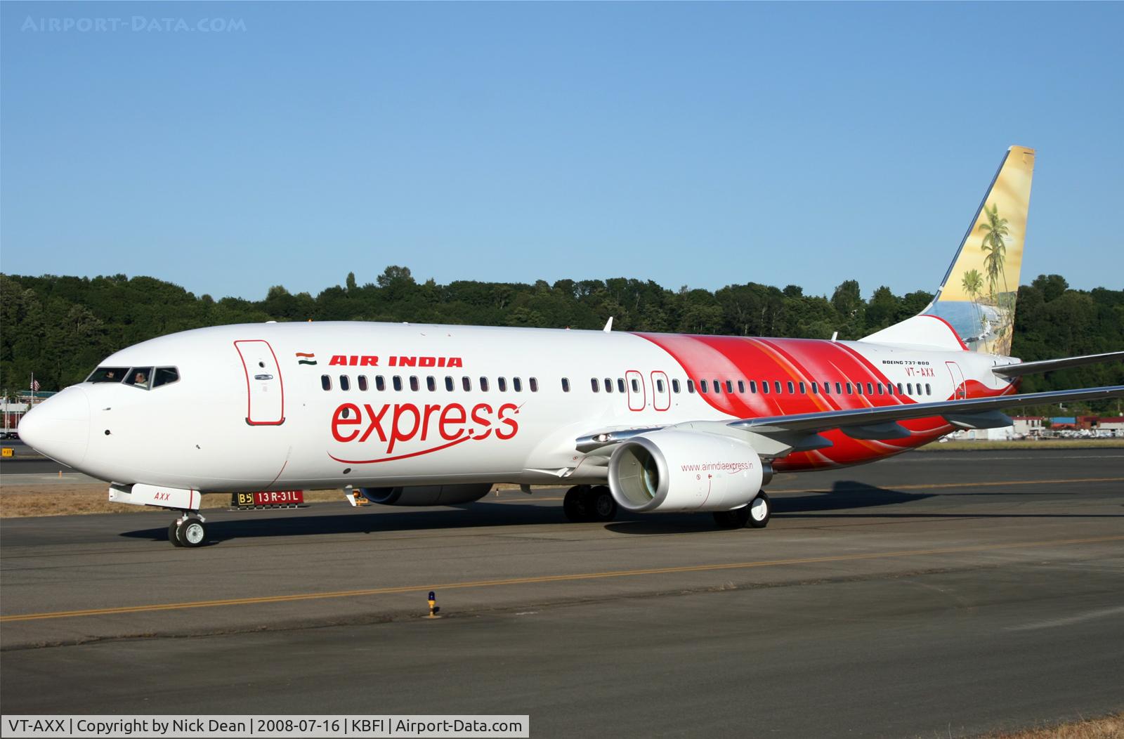 VT-AXX, 2008 Boeing 737-8HG C/N 36336/2672, Test flight