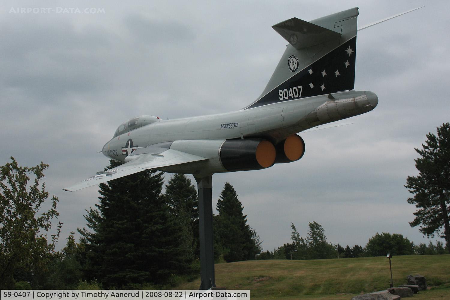 59-0407, 1959 McDonnell F-101F-116-MC Voodoo C/N 731, McDonnell F-101F-116-MC Voodoo, 59-0407, Memorial dedicated to Capt Sherman Gonyea and Capt James Verville. died in the crash of their F-101 on 17 Dec 1971