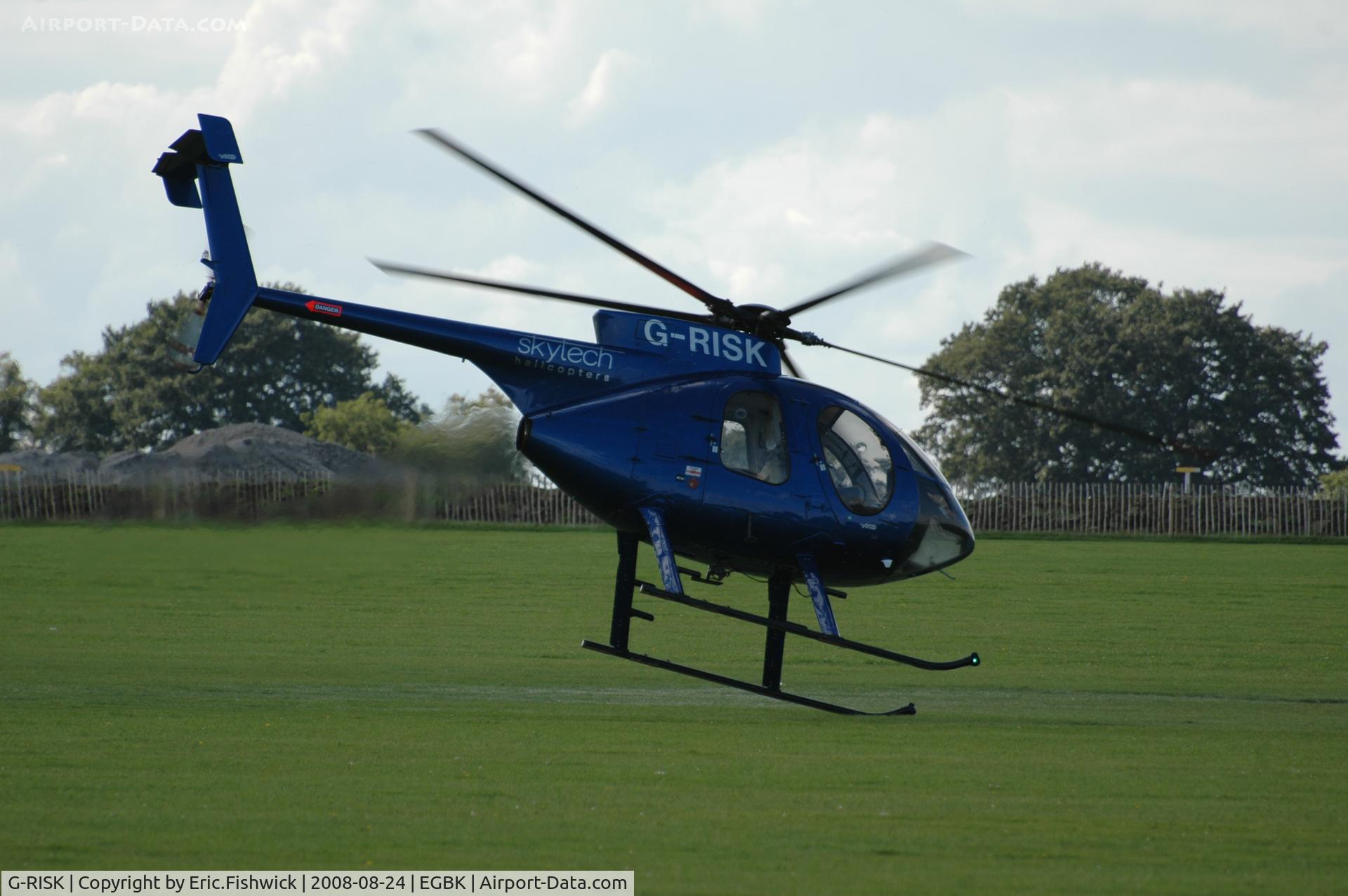 G-RISK, 1985 Hughes 369E C/N 0157E, 2. G-RISK display at Sywell Airshow 24 Aug 2008