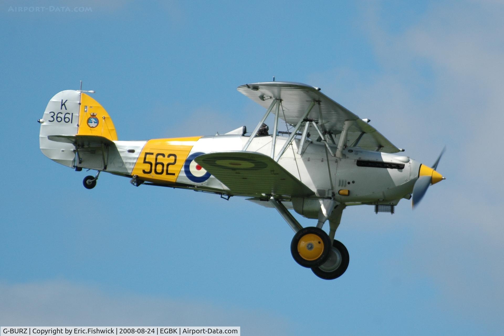 G-BURZ, 1934 Hawker Nimrod II C/N 41H-59890, 42. K3661 at Sywell Airshow 24 Aug 2008