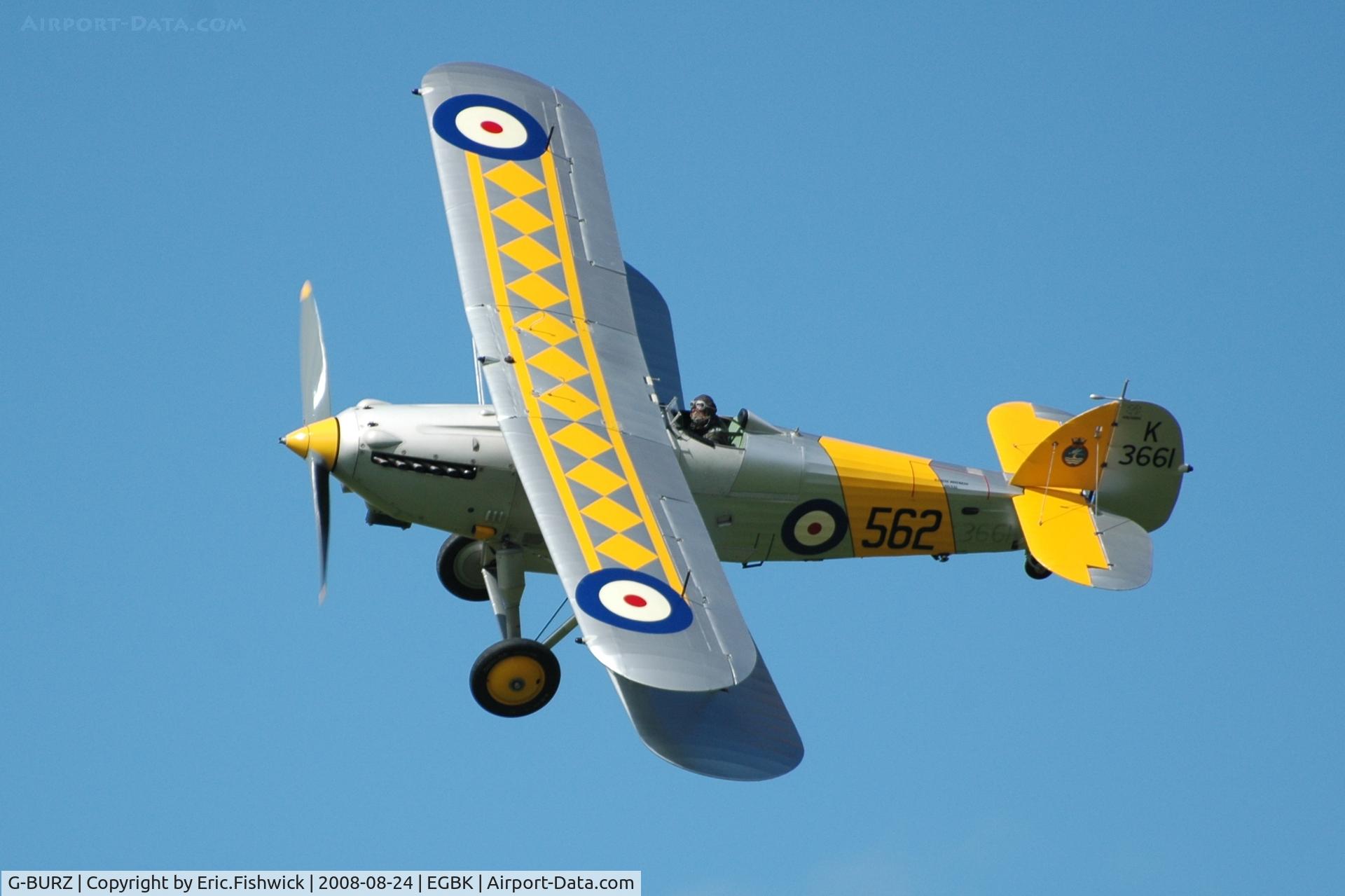 G-BURZ, 1934 Hawker Nimrod II C/N 41H-59890, 41. K3661 at Sywell Airshow 24 Aug 2008