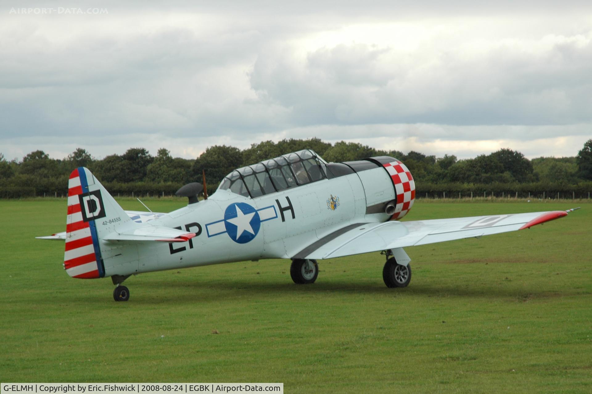 G-ELMH, 1942 North American AT-6D Harvard III C/N 88-16336 (42-84555), 2. 42-84555 at Sywell Airshow 24 Aug 2008