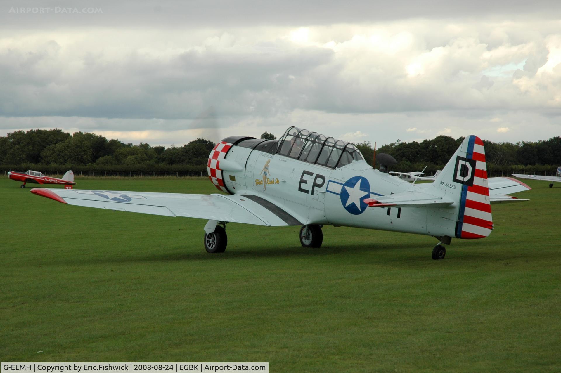 G-ELMH, 1942 North American AT-6D Harvard III C/N 88-16336 (42-84555), 1. 42-84555 at Sywell Airshow 24 Aug 2008