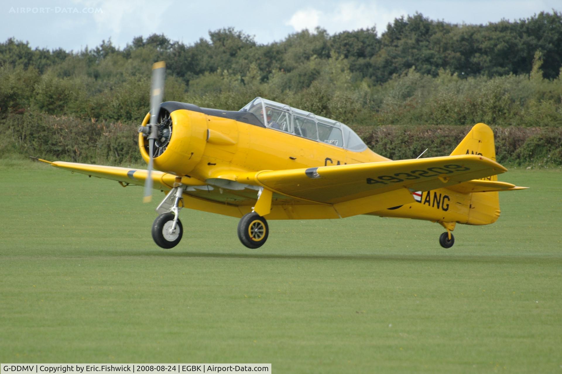 G-DDMV, 1952 North American T-6G Texan C/N 168-313, 3. 493209 at the Sywell Airshow 24 Aug 2008