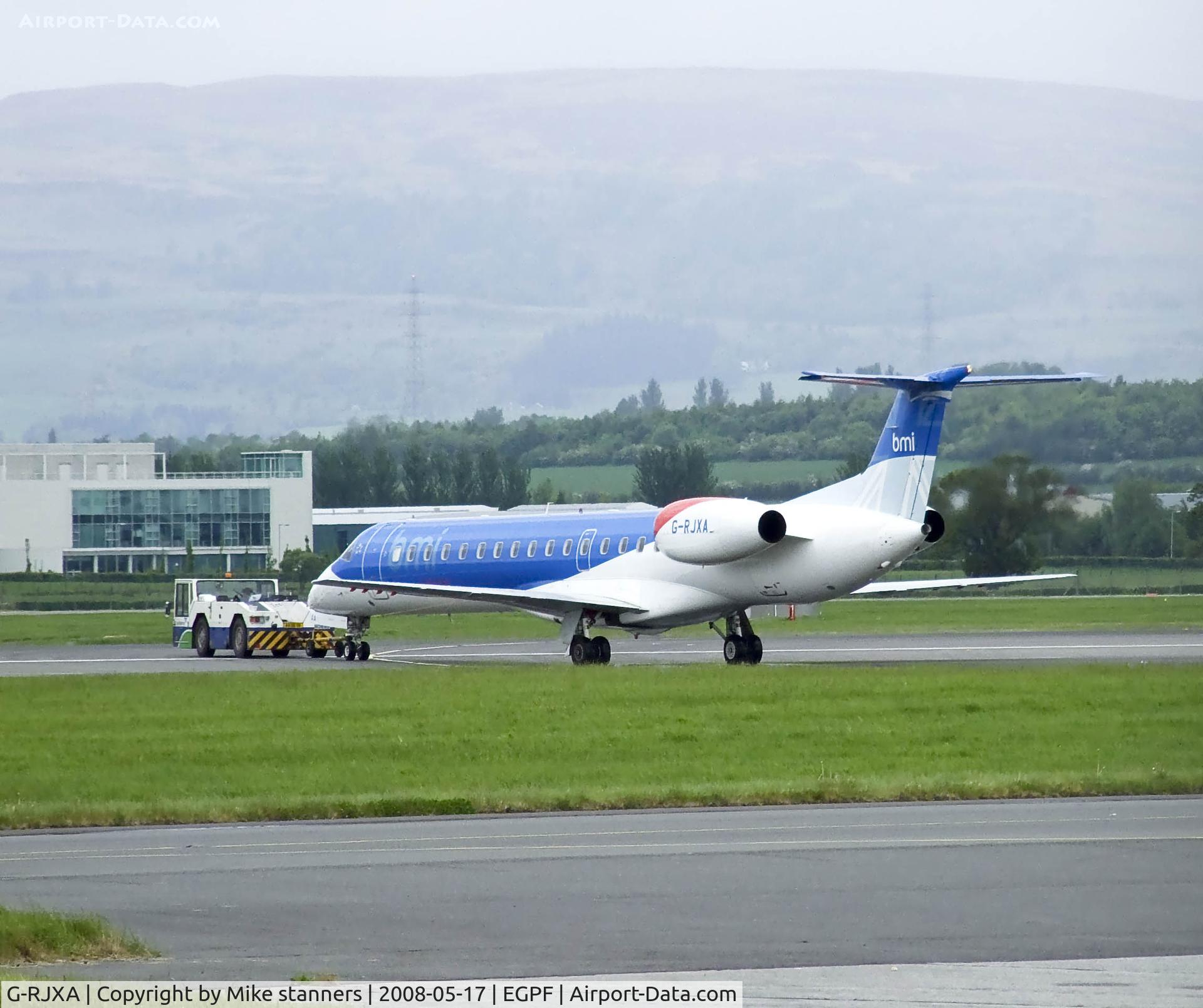 G-RJXA, 1999 Embraer EMB-145EP (ERJ-145EP) C/N 145136, BMI Regional ERJ-145EP under tow at Glasgow