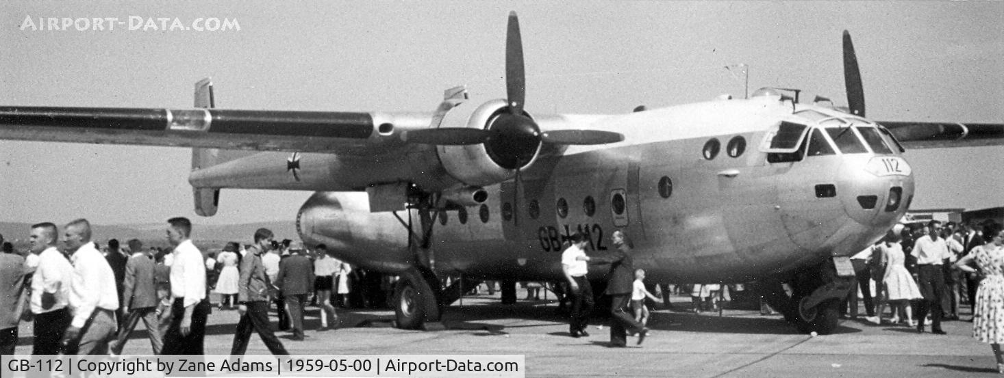 GB-112, Nord N-2501D Noratlas C/N 36, Luftwaffe Nord Noratlus at Rhein Main AFB @ 1959