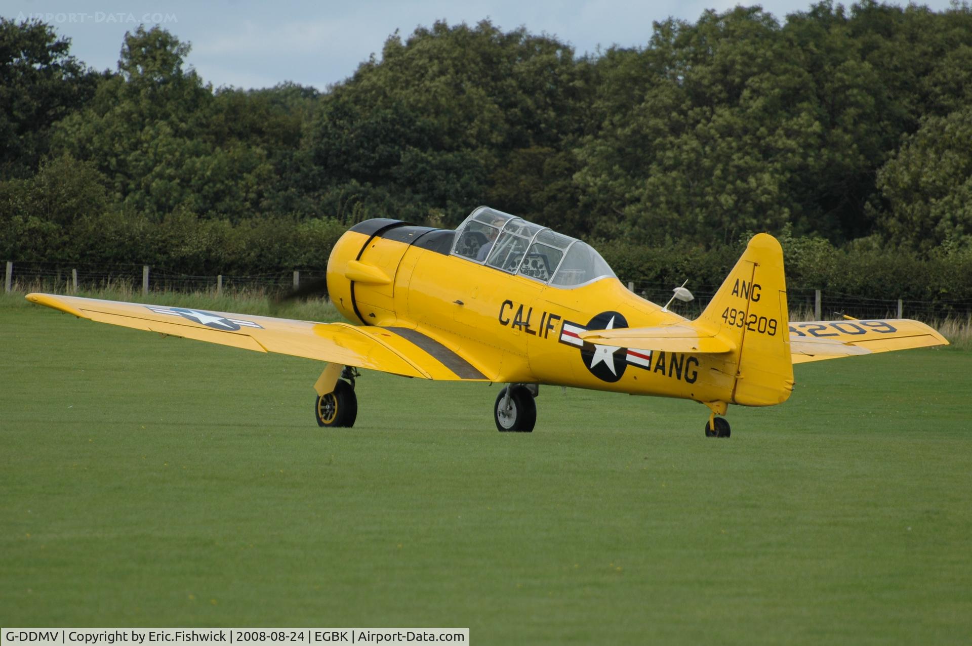 G-DDMV, 1952 North American T-6G Texan C/N 168-313, 1. 493209 at the Sywell Airshow 24 Aug 2008