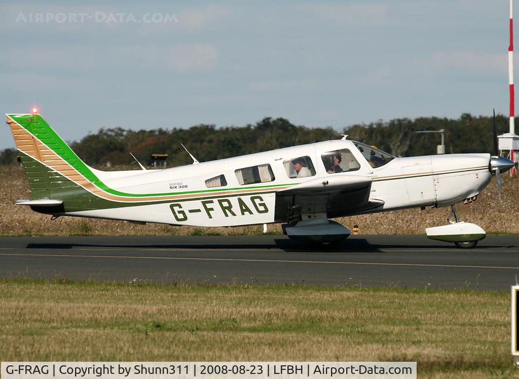 G-FRAG, 1979 Piper PA-32-300 Cherokee Six Cherokee Six C/N 32-7940284, Arriving from flight and rolling to the grass for a small stop