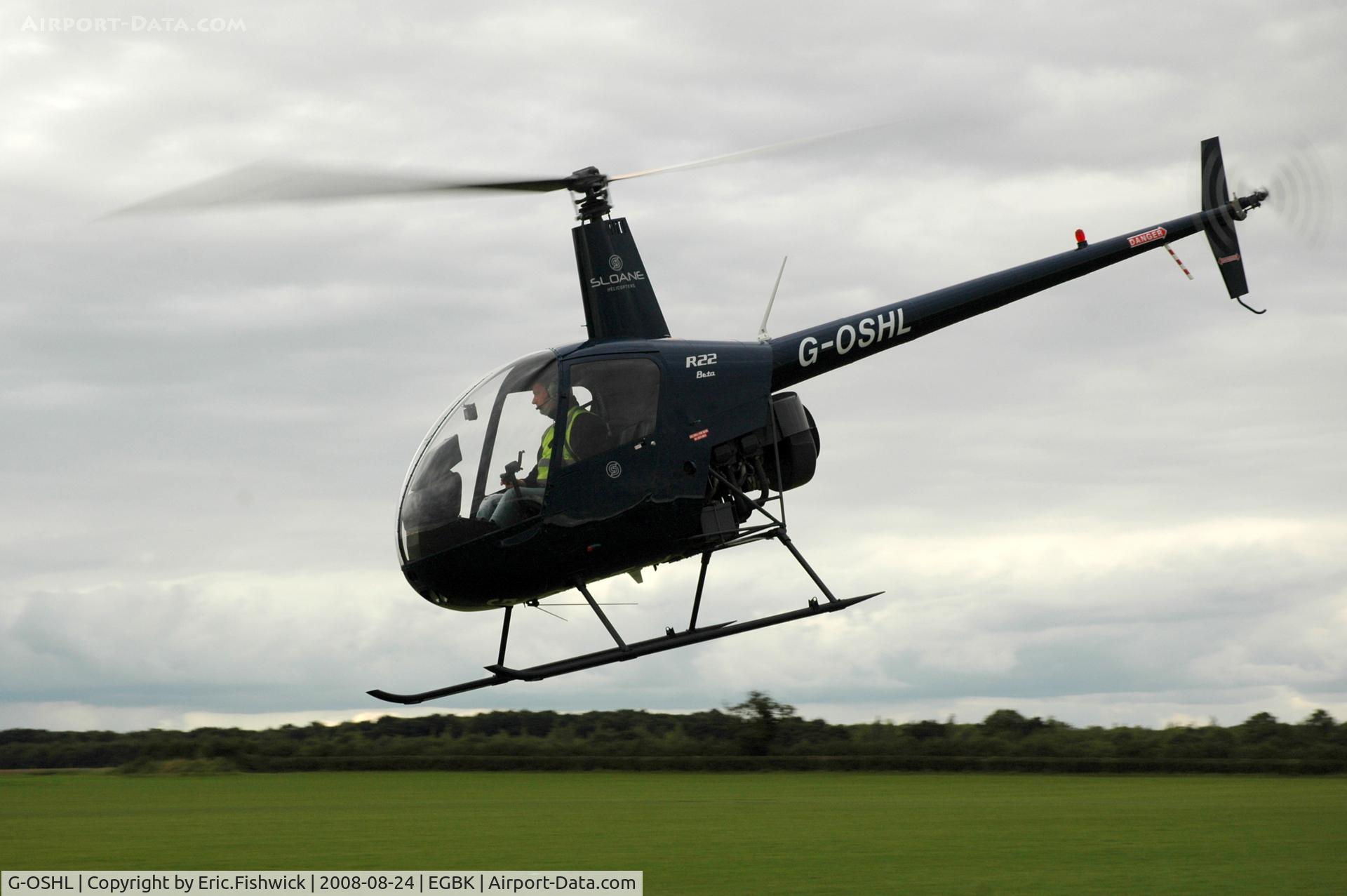 G-OSHL, 1989 Robinson R22 Beta C/N 1000, 4. G-OSHL at the Sywell Airshow 24 Aug 2008