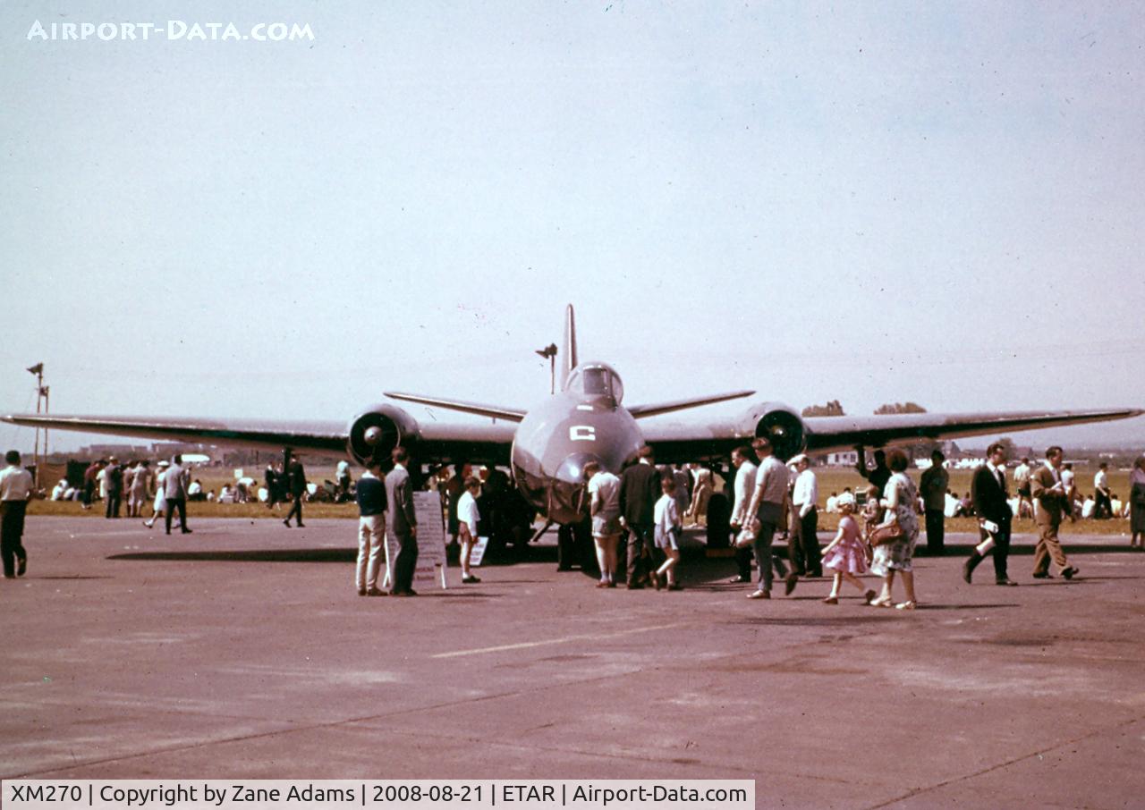 XM270, English Electric Canberra B(1).8 C/N Not found XM270, Canberra XM-270 at Ramstein AFB @ 1961 - On 5 June 1966 XM270 crashed on approach to RAFG Gutersloh suffering Cat 5 damage and killing one of the crew. It was struck off charge the same day.