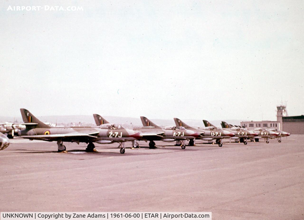 UNKNOWN, Unknown Unknown C/N Unknown, Belgian Air Force Demonstration Team - Red Devils at Ramstien AFB @ 1961