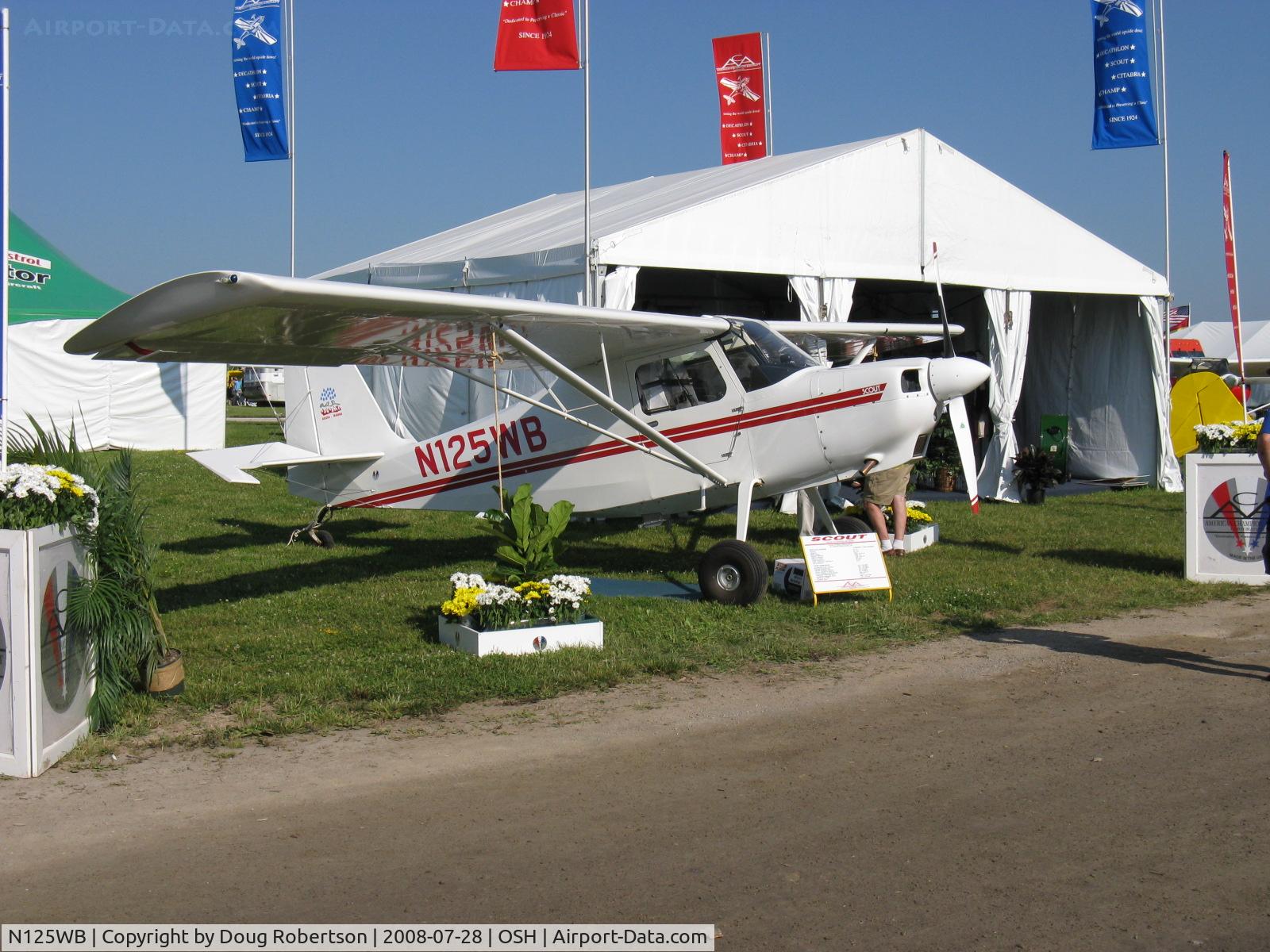 N125WB, 2008 American Champion 8GCBC Scout C/N 505-2008, 2008 American Champion Aircraft 8GCBC SCOUT, Lycoming O-360-E2C 180 Hp