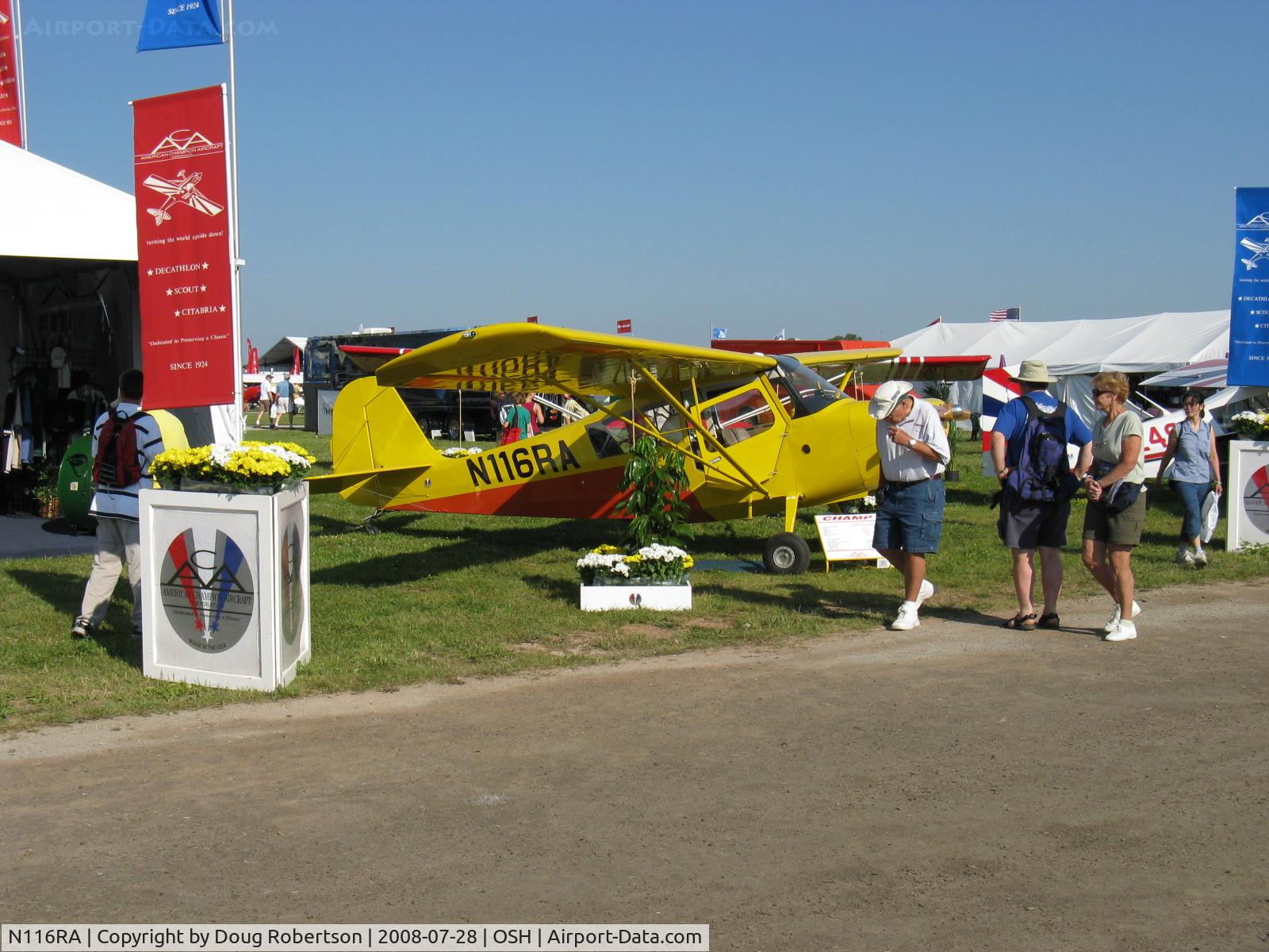 N116RA, 2008 American Champion 7EC C/N 1025-2008, 2008 American Champion Aircraft 7EC CHAMP, Continental O-200 100 Hp