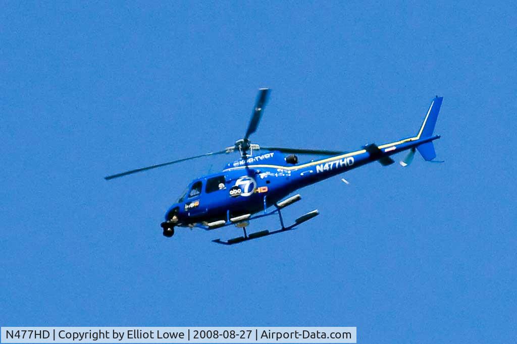 N477HD, 1988 Aerospatiale AS-350B Ecureuil C/N 2122, Saw it flying overhead
