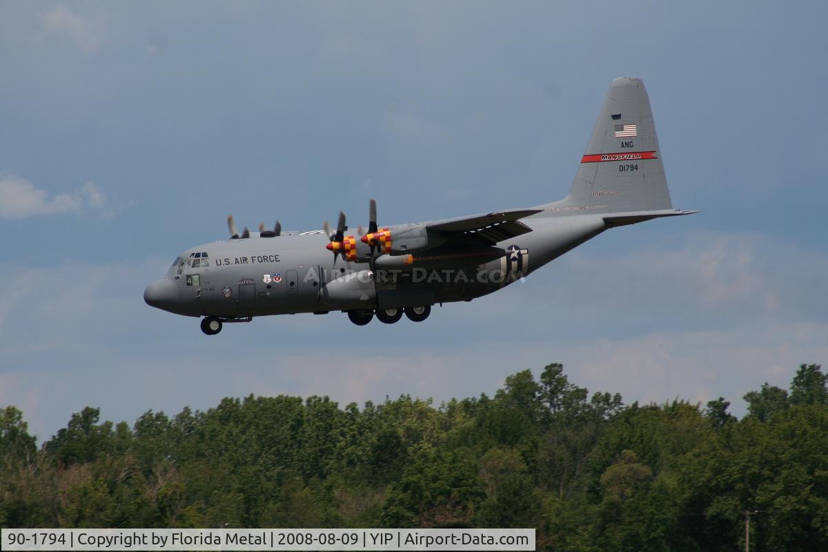 90-1794, 1990 Lockheed C-130H Hercules C/N 382-5247, Lockheed C-130 Hercules of Ohio National Guard