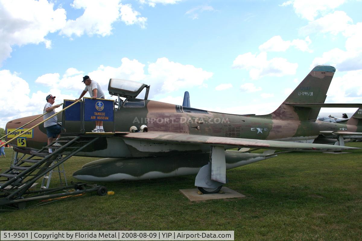 51-9501, 1951 General Motors F-84F Thunderstreak C/N Not found 51-9501, F-84 Thunderstreak