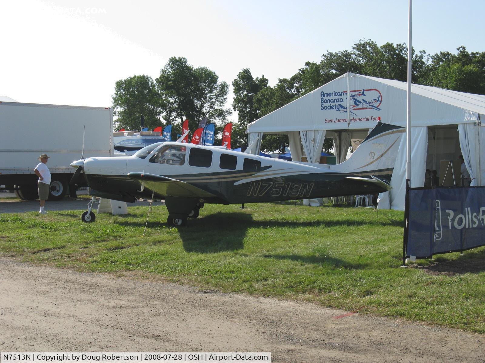 N7513N, 1968 Beech 36 Bonanza C/N E-47, 1968 Beech 36 BONANZA, Continental IO-520 285 Hp