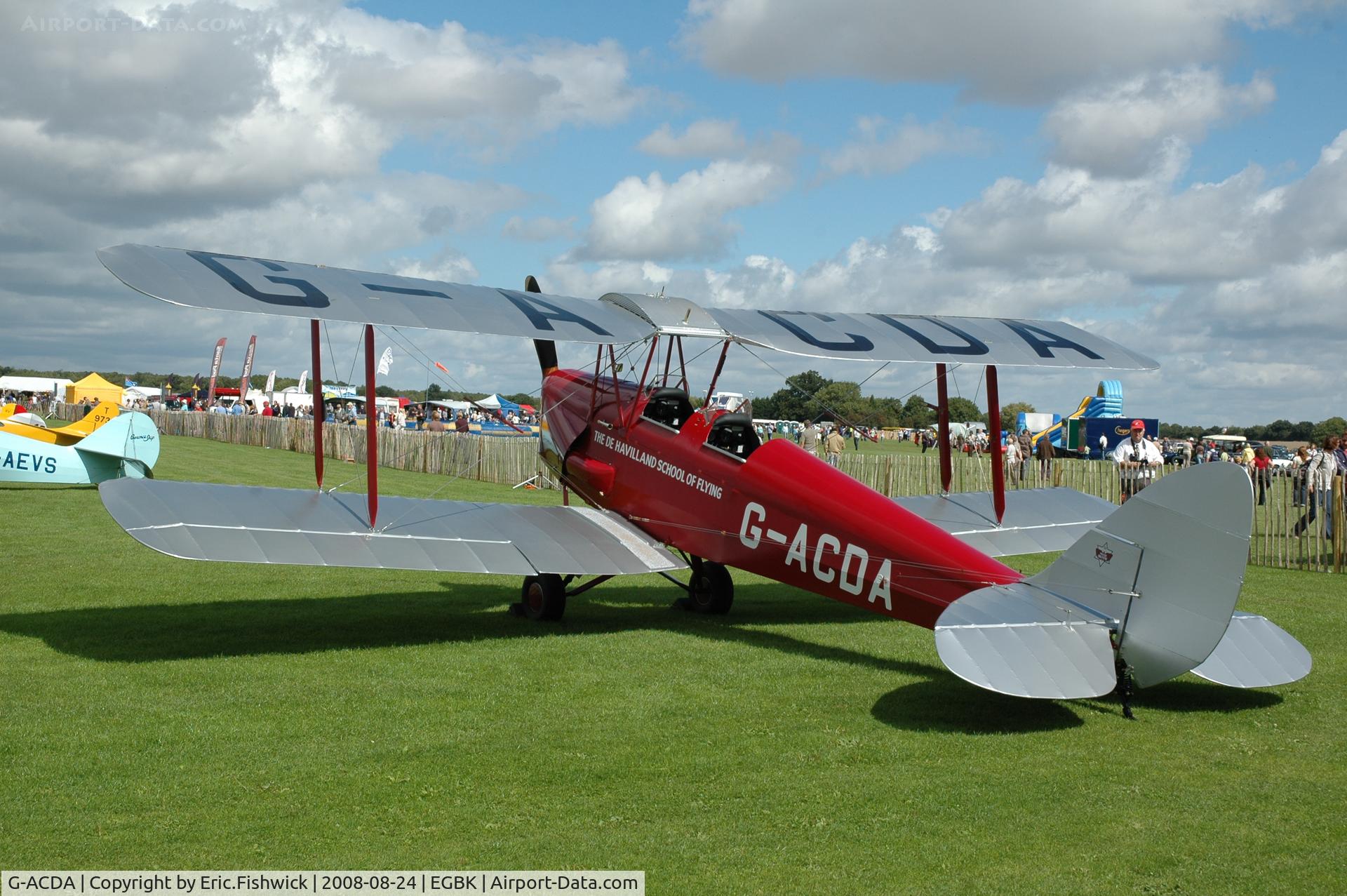 G-ACDA, 1934 De Havilland DH-82A Tiger Moth II C/N 3175, 1. G-ACDA at the Sywell Airshow 24 Aug 2008
