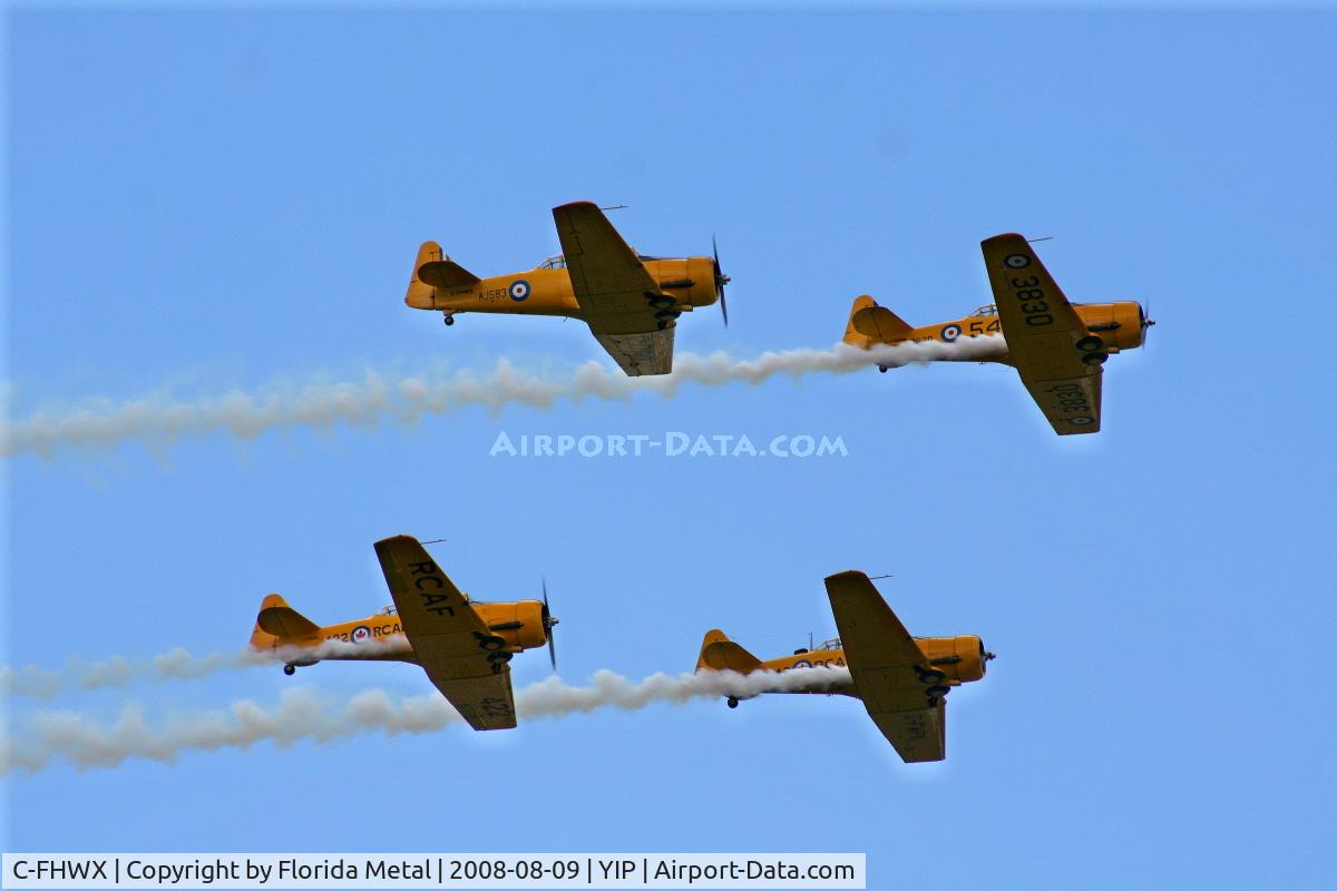 C-FHWX, 1941 Noorduyn AT-16 Harvard II C/N 76-3553, Formation of Canadian Harvards