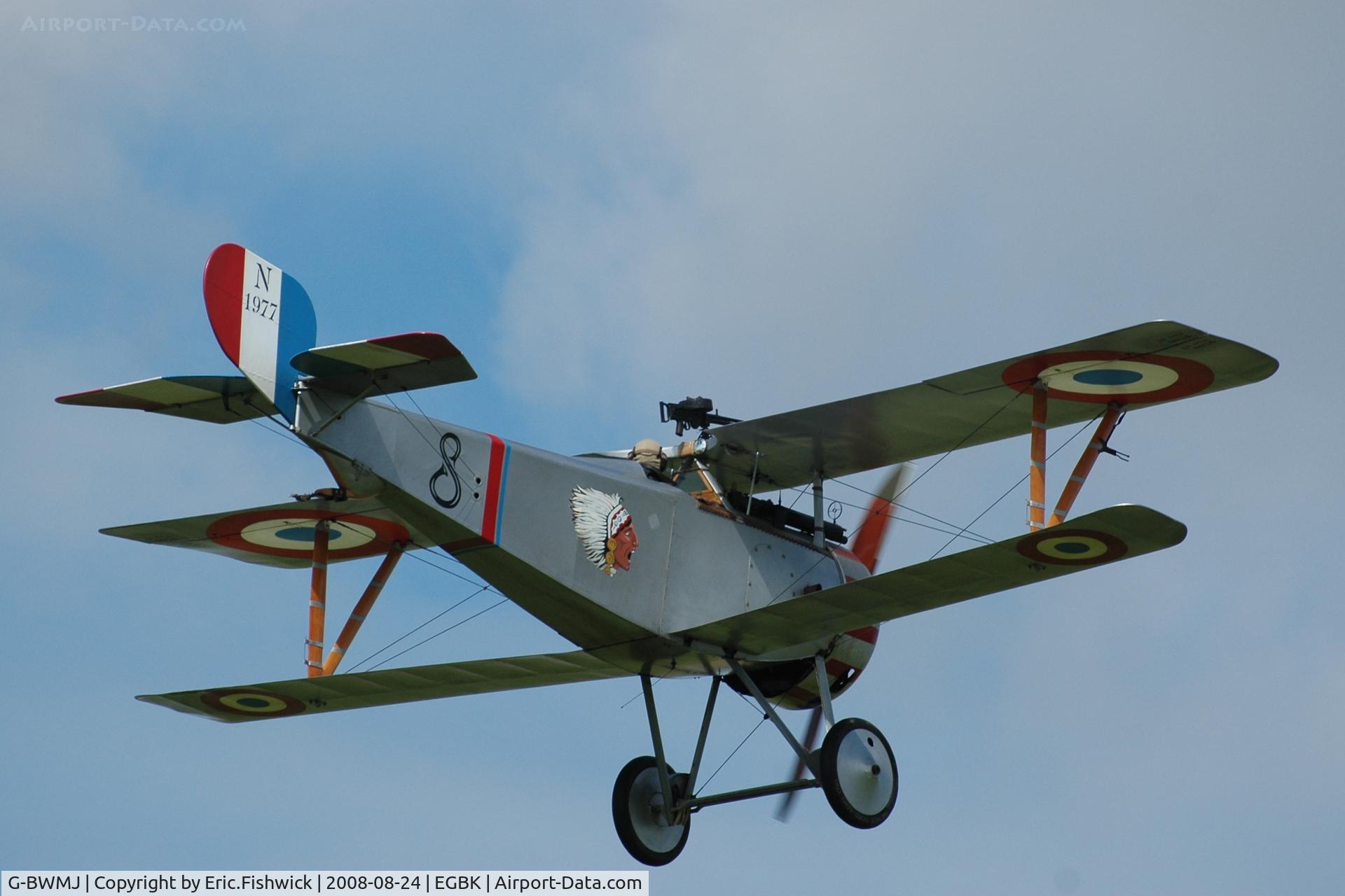 G-BWMJ, 1981 Nieuport 17 Scout Replica C/N PFA 121-12351, 44. N1977 at the Sywell Airshow 24 Aug 2008