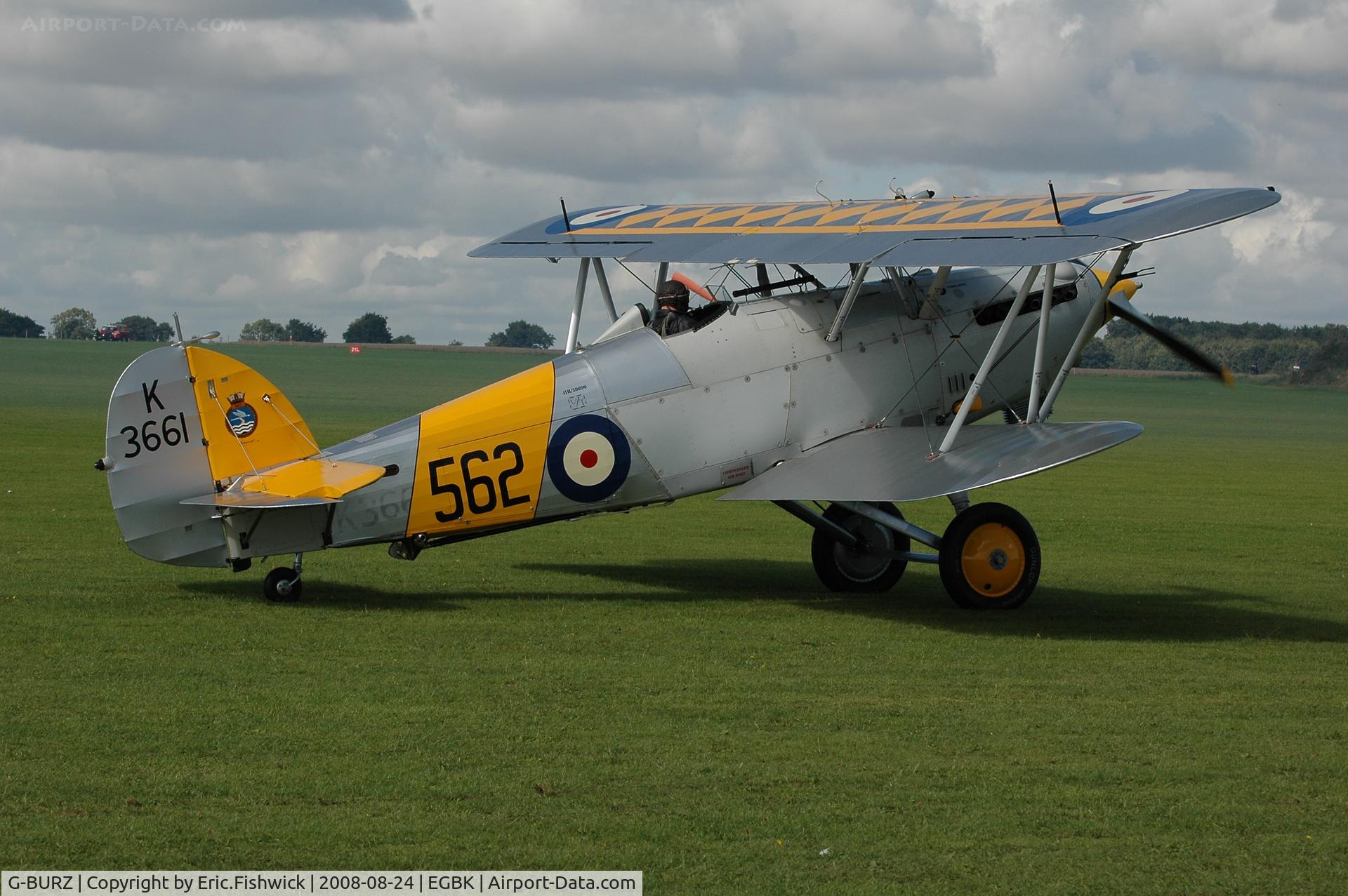 G-BURZ, 1934 Hawker Nimrod II C/N 41H-59890, 2. K3661 at the Sywell Airshow 24 Aug 2008