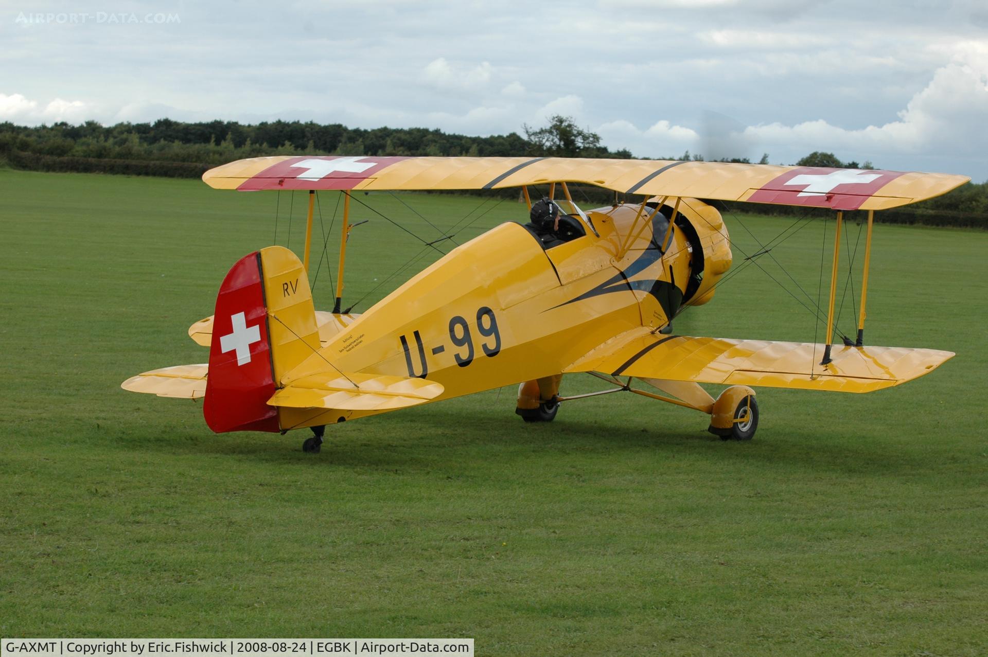 G-AXMT, 1938 Bucker Bu-133C Jungmeister C/N 46, 2. U-99 at the Sywell Airshow 24 Aug 2008